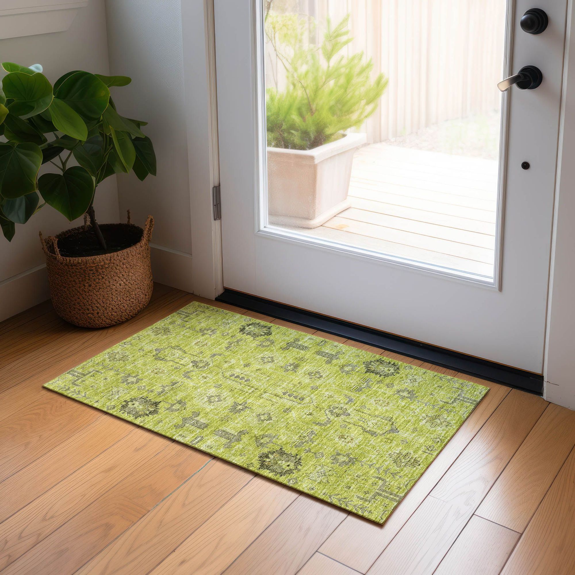 Machine Made ACN697 Aloe Green Rugs #color_aloe green