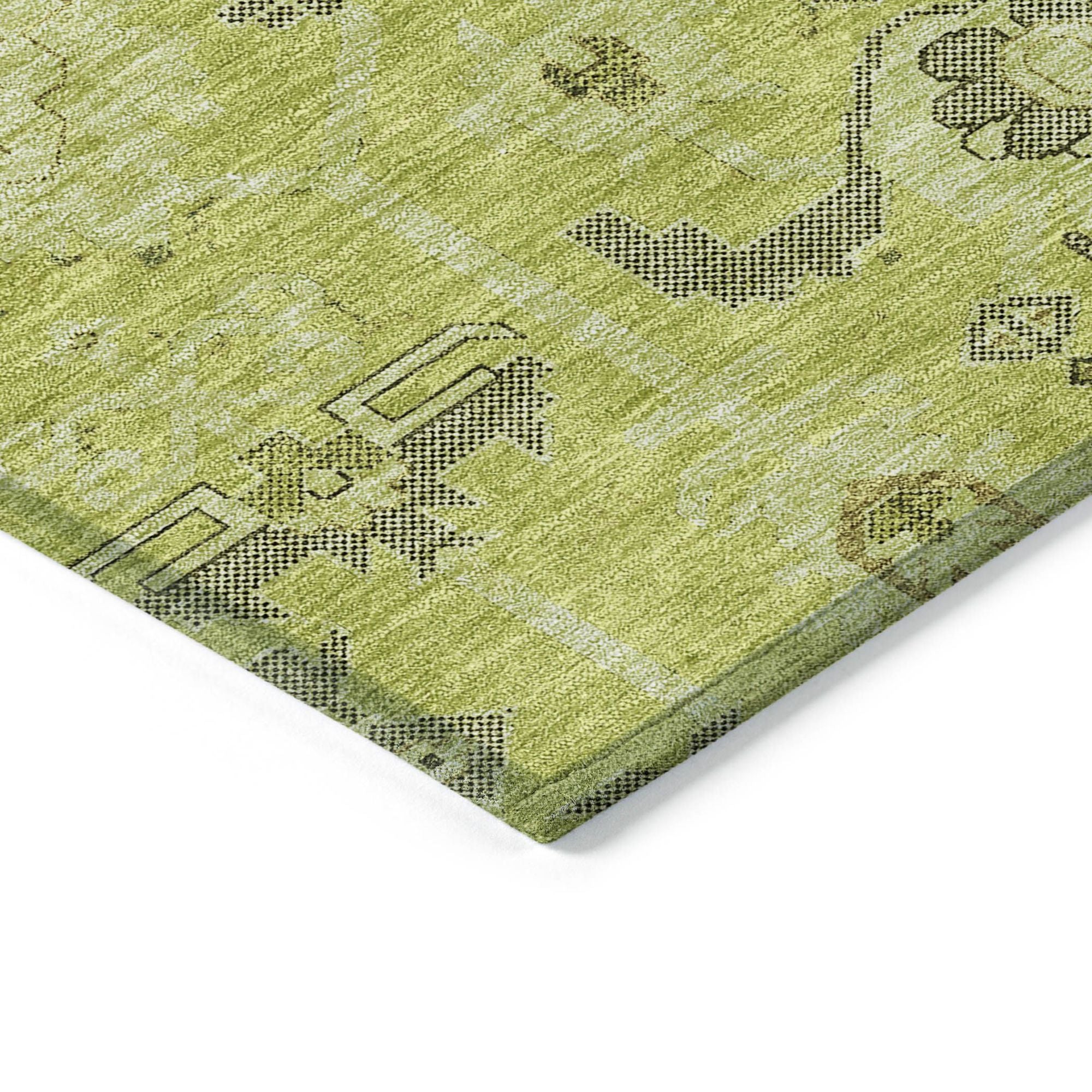 Machine Made ACN697 Aloe Green Rugs #color_aloe green