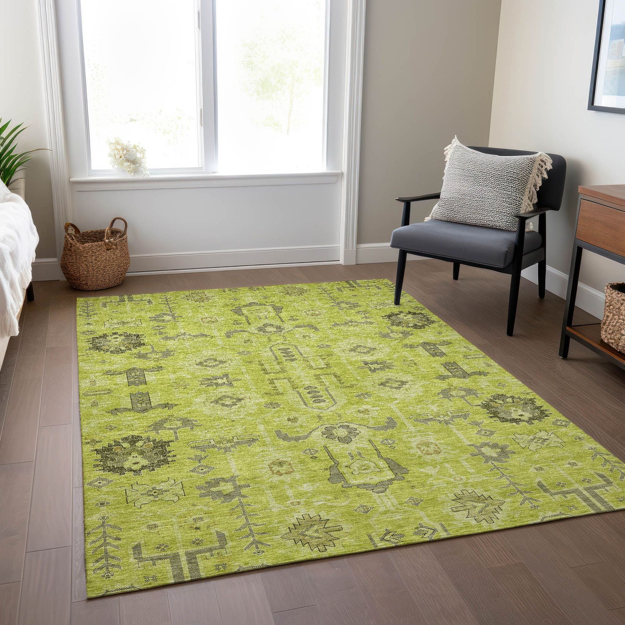 Machine Made ACN697 Aloe Green Rugs #color_aloe green