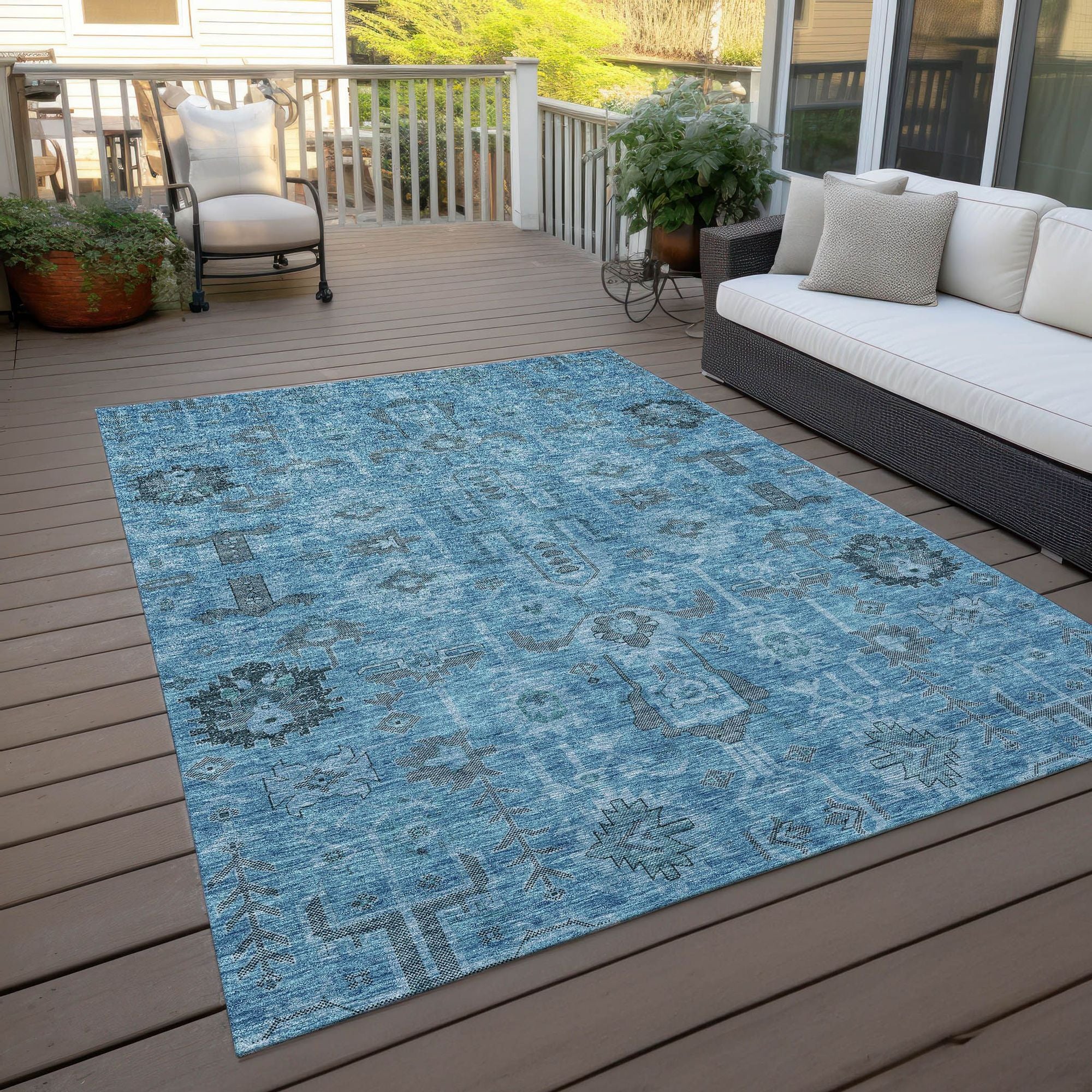 Machine Made ACN697 Blue  Rugs #color_blue 