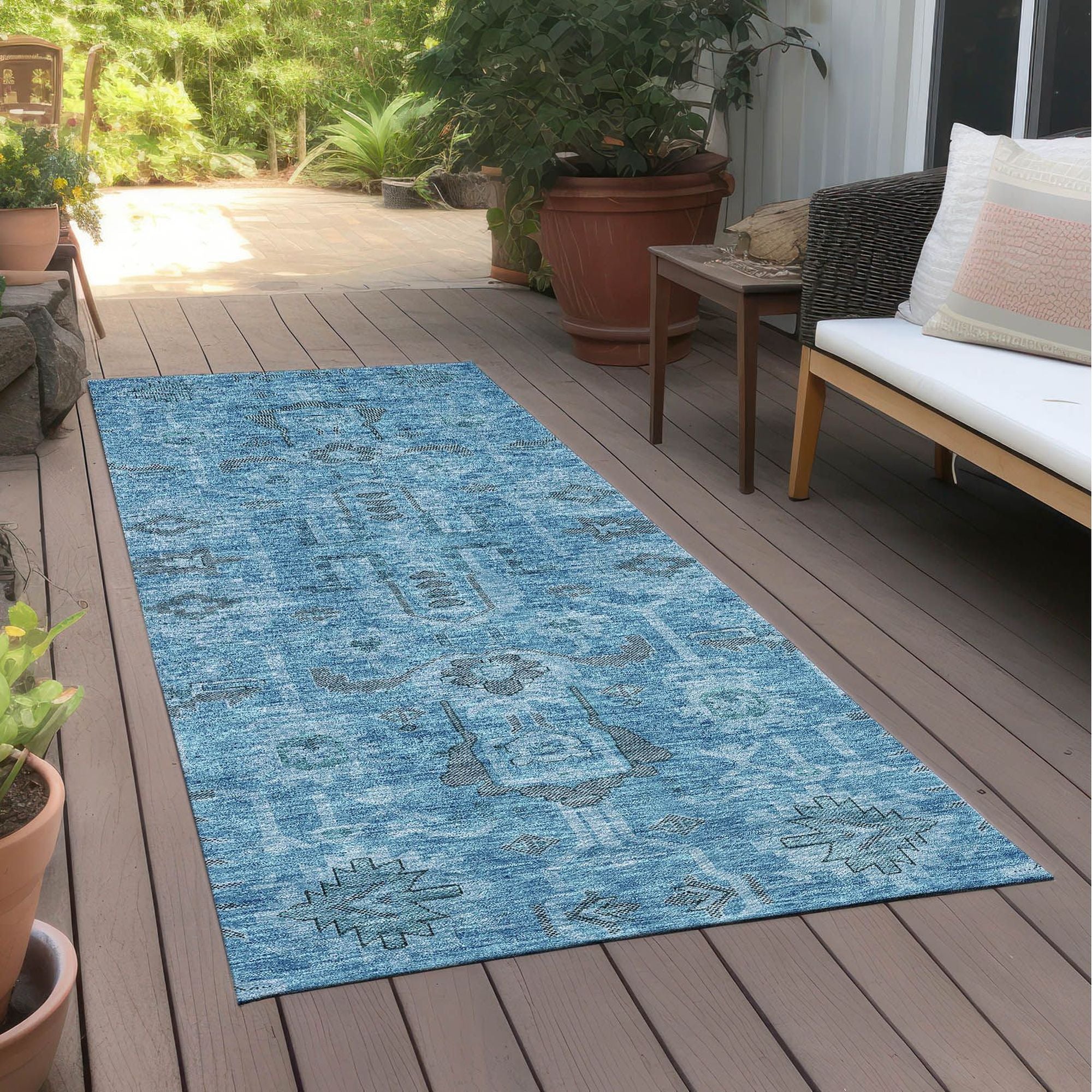 Machine Made ACN697 Blue  Rugs #color_blue 