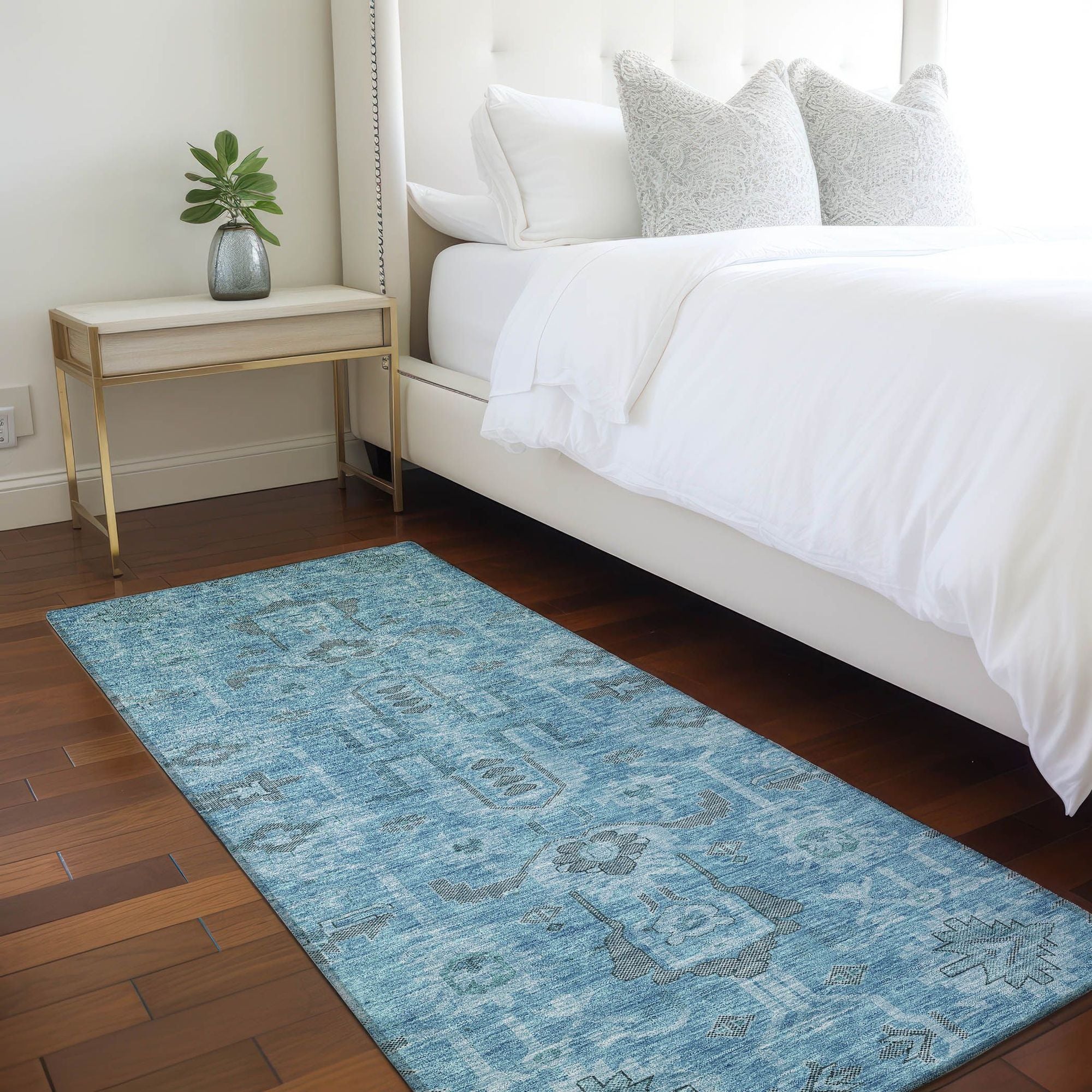 Machine Made ACN697 Blue  Rugs #color_blue 