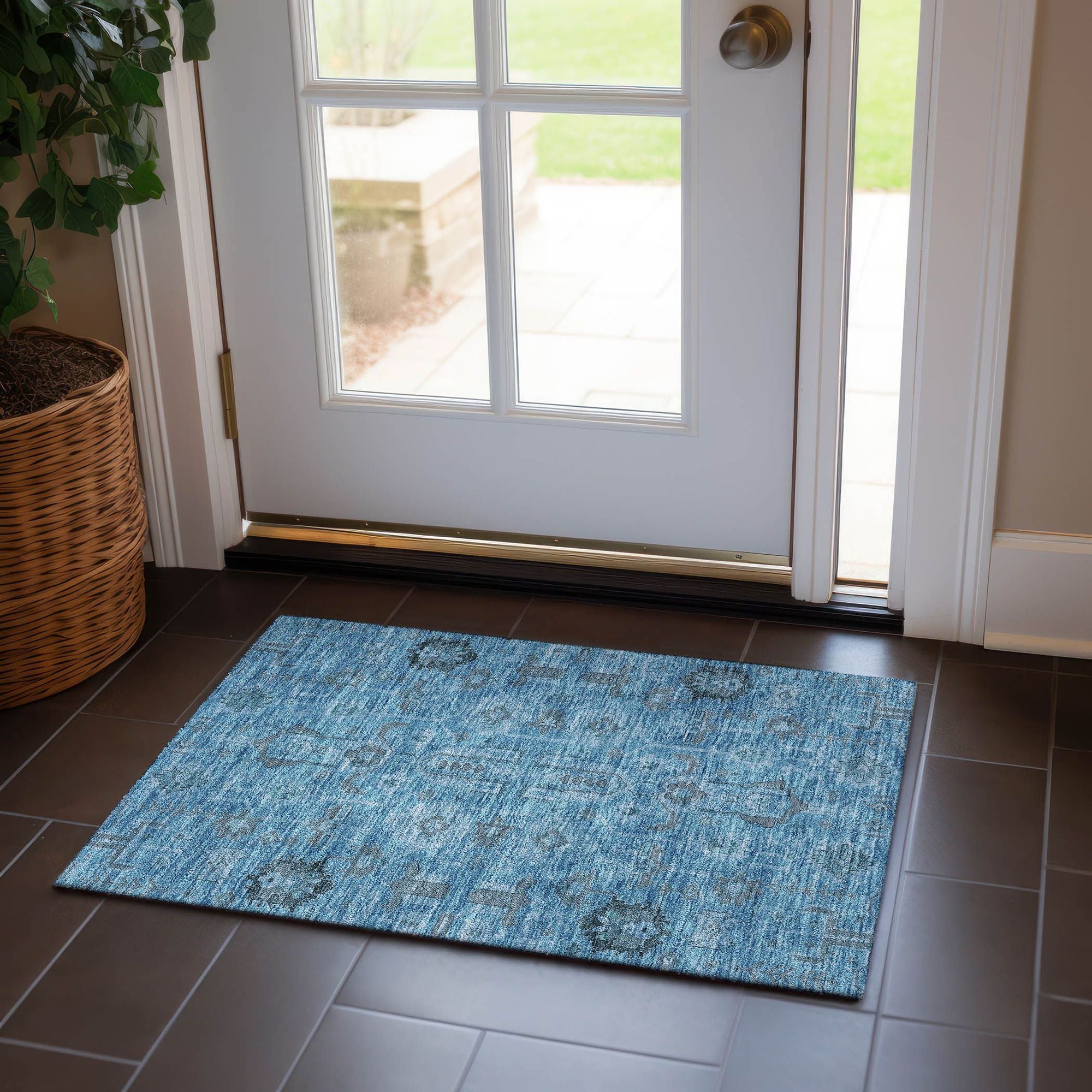 Machine Made ACN697 Blue  Rugs #color_blue 