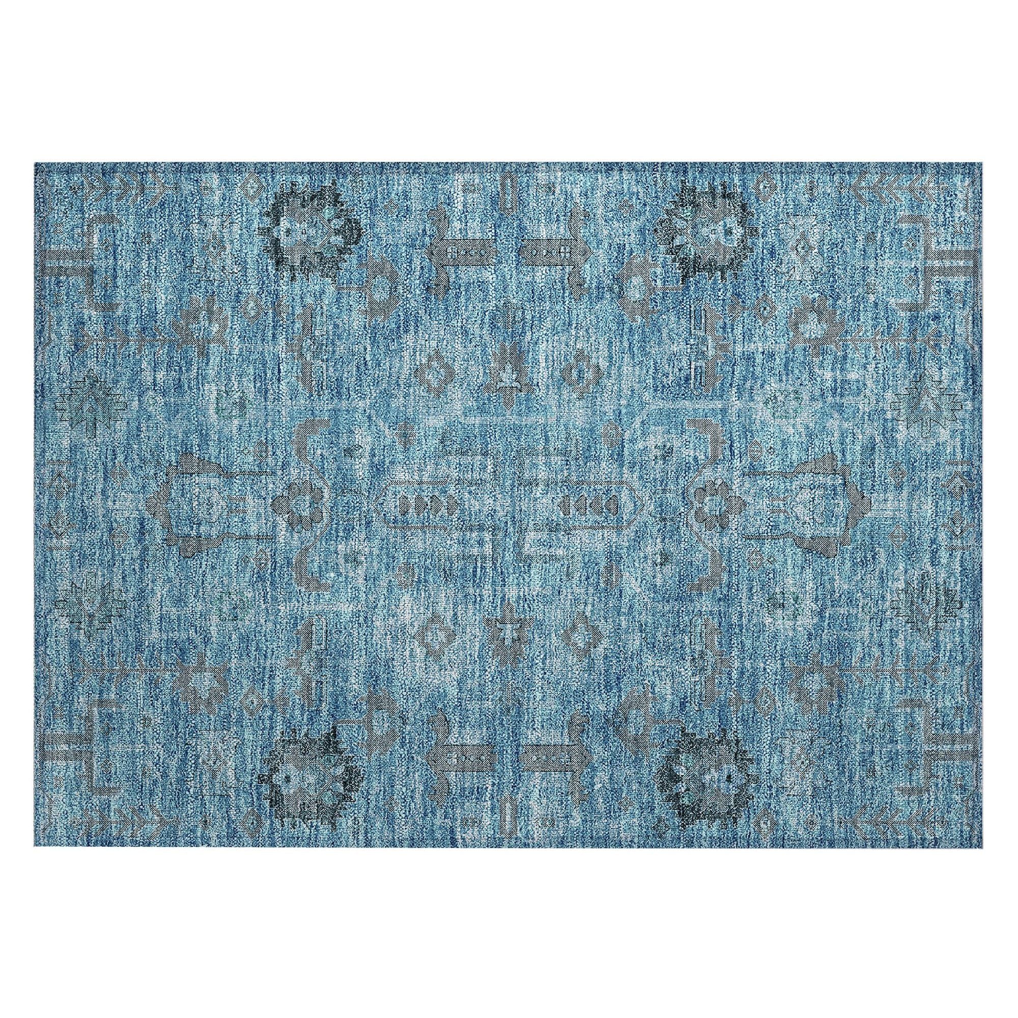 Machine Made ACN697 Blue  Rugs #color_blue 