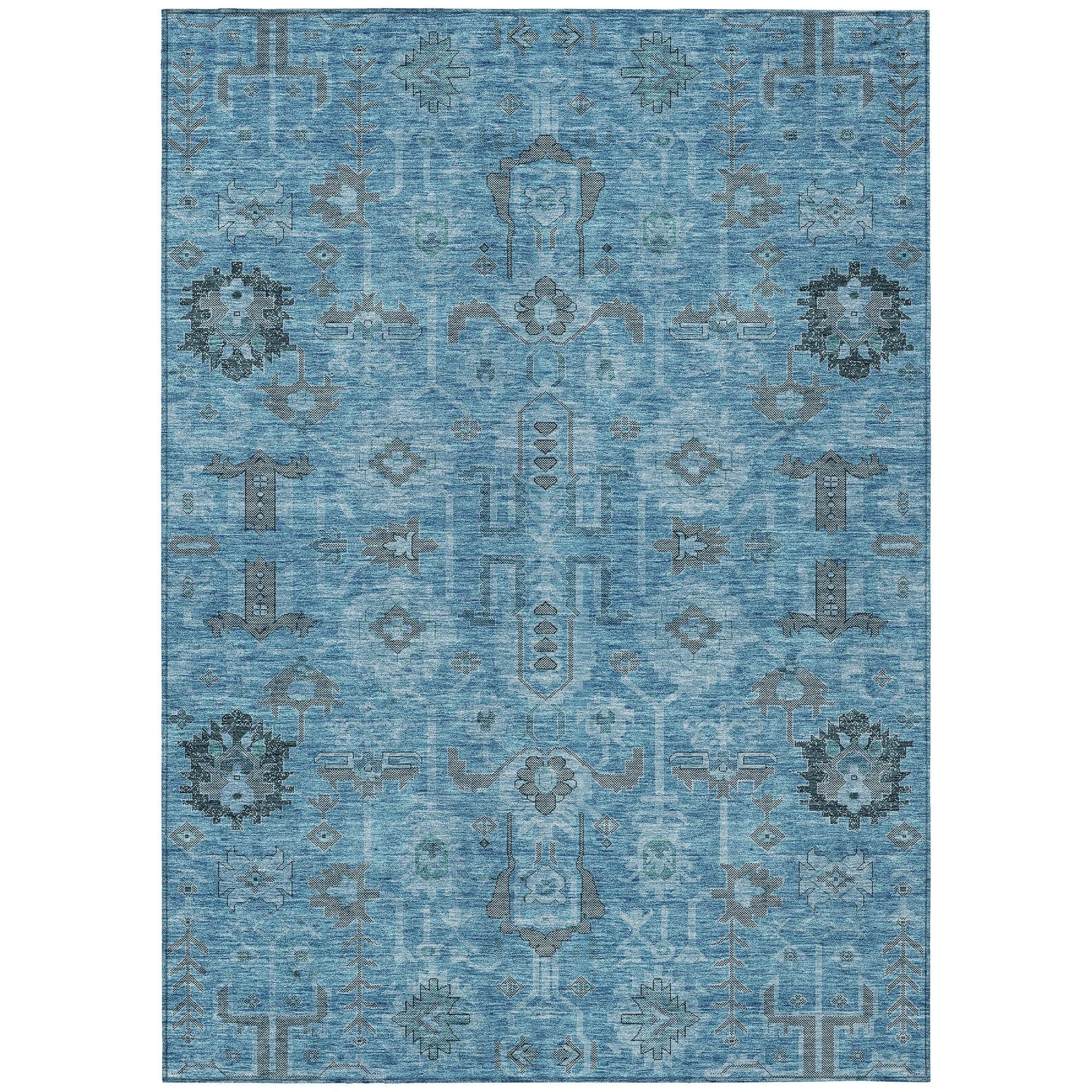 Machine Made ACN697 Blue  Rugs #color_blue 