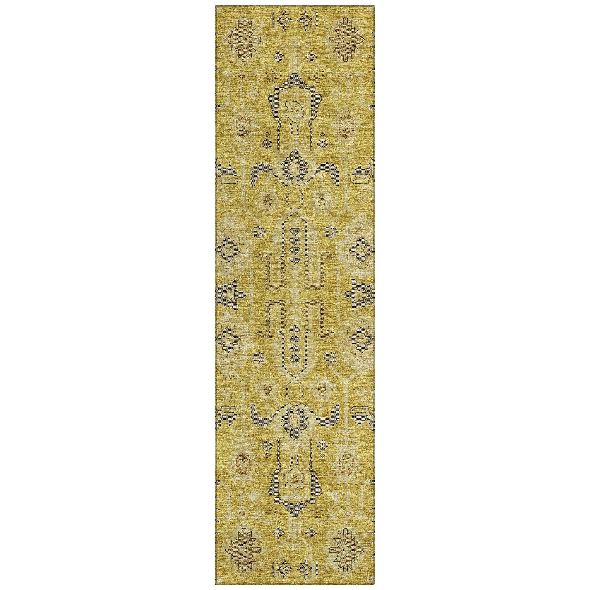 Machine Made ACN697 Gold  Rugs #color_gold 