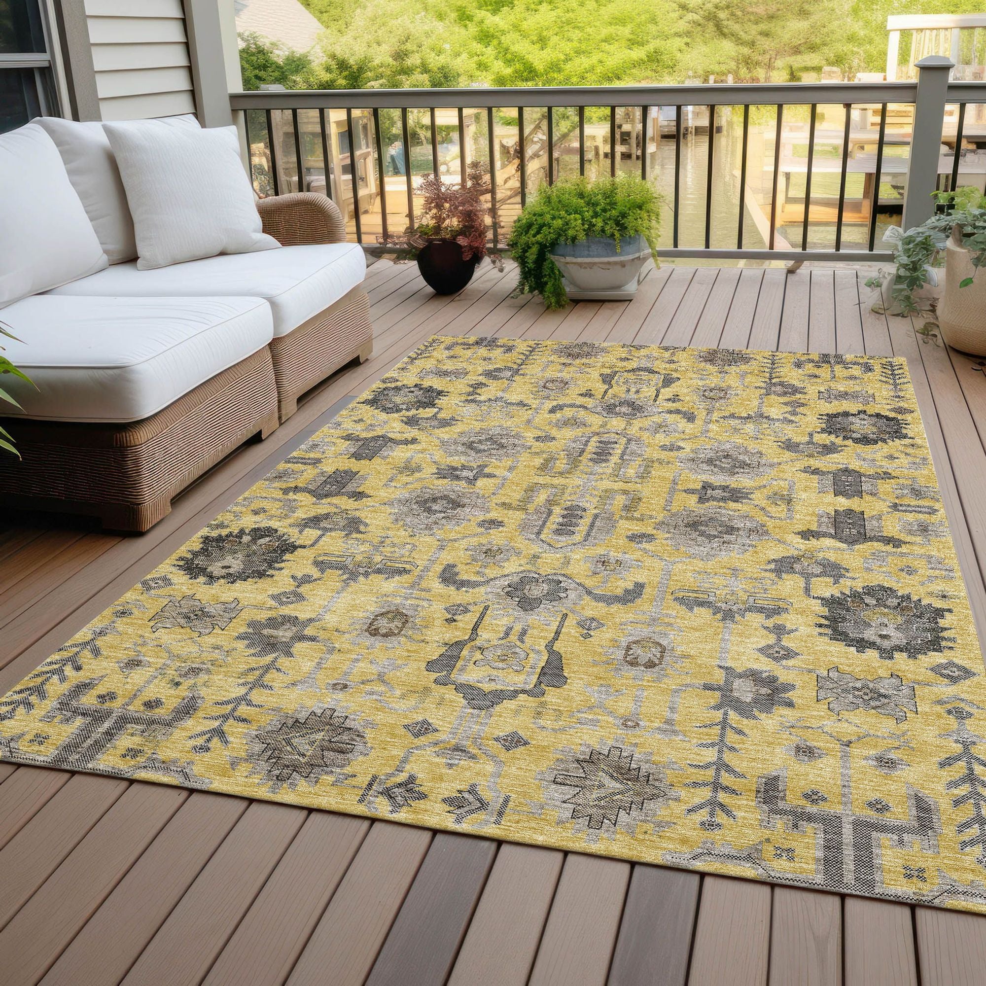 Machine Made ACN697 Honey Gold Rugs #color_honey gold