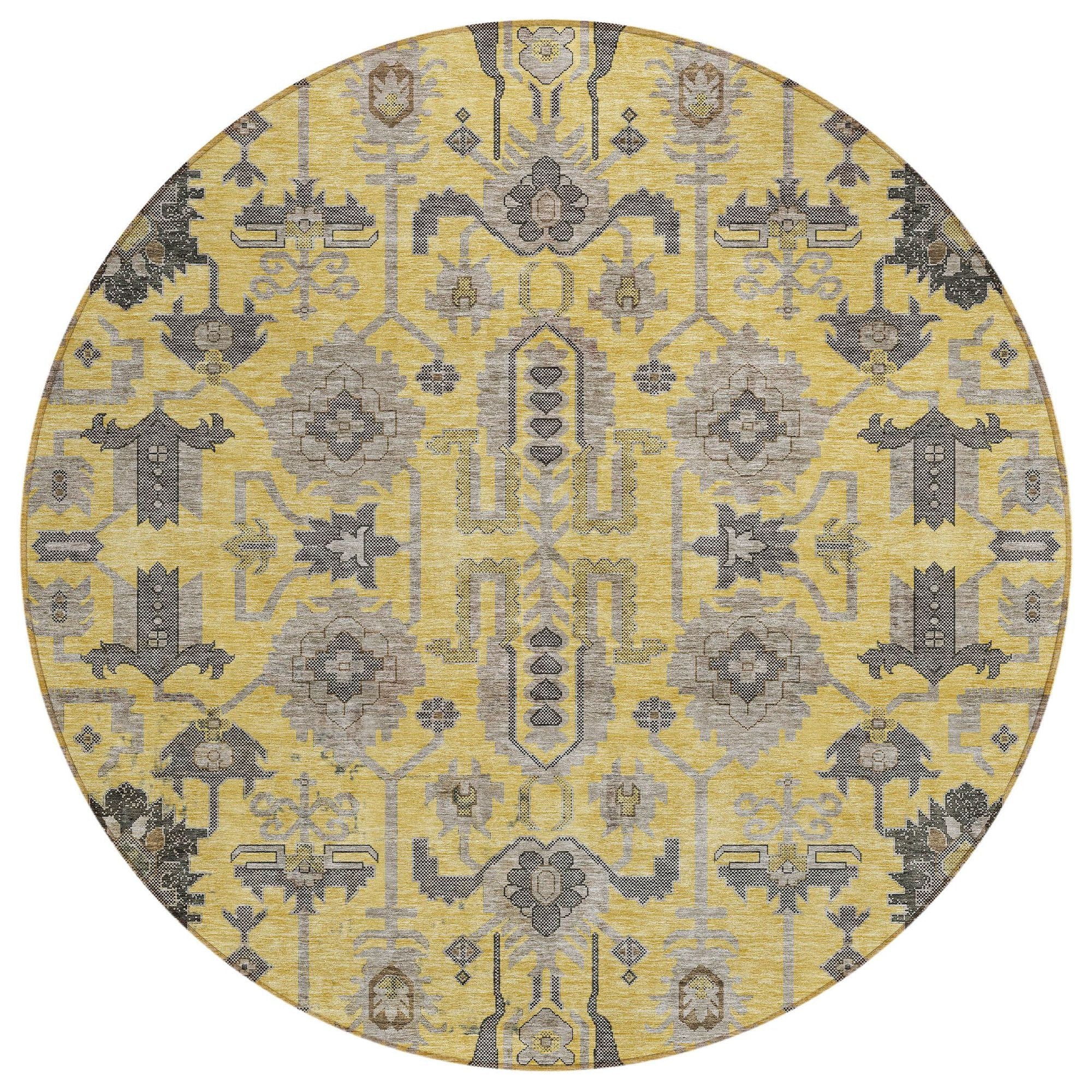 Machine Made ACN697 Honey Gold Rugs #color_honey gold