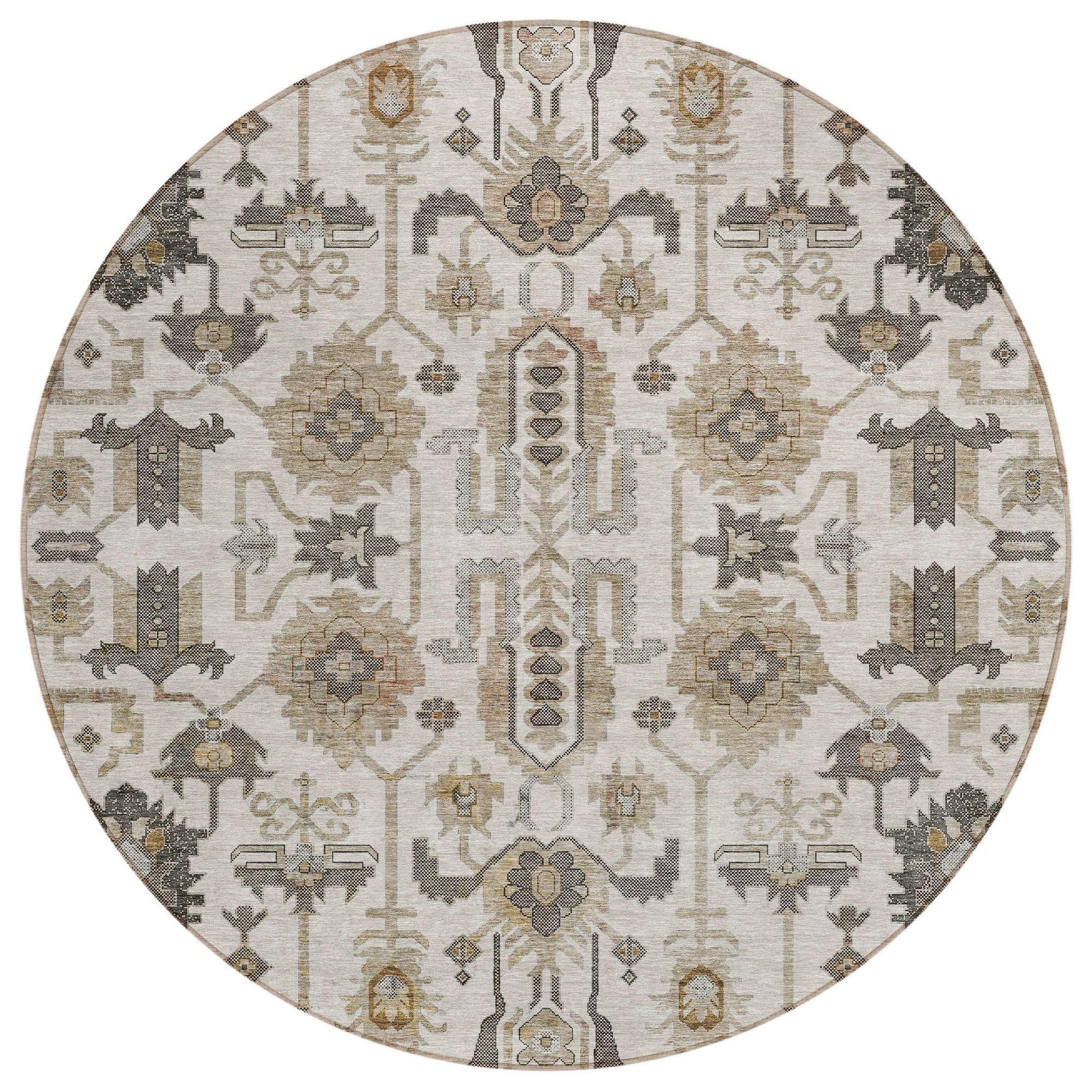 Machine Made ACN697 Ivory  Rugs #color_ivory 