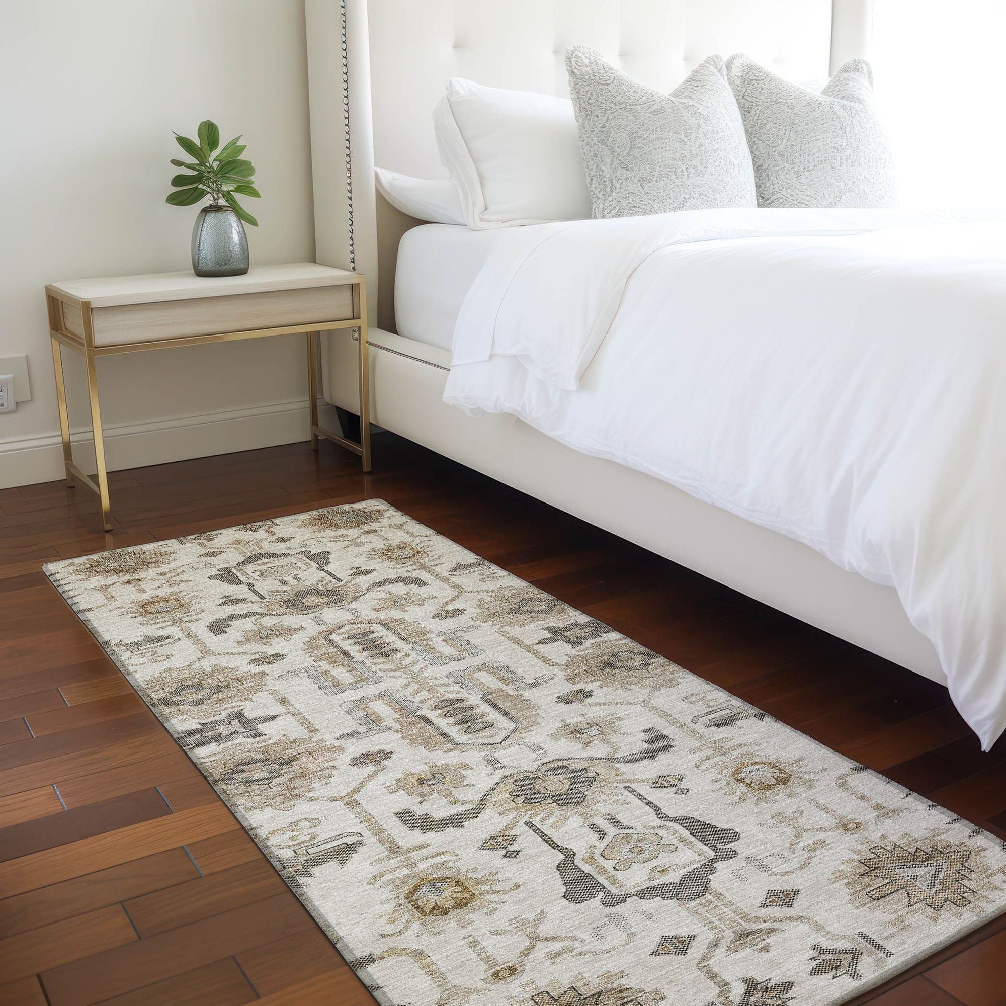 Machine Made ACN697 Ivory  Rugs #color_ivory 