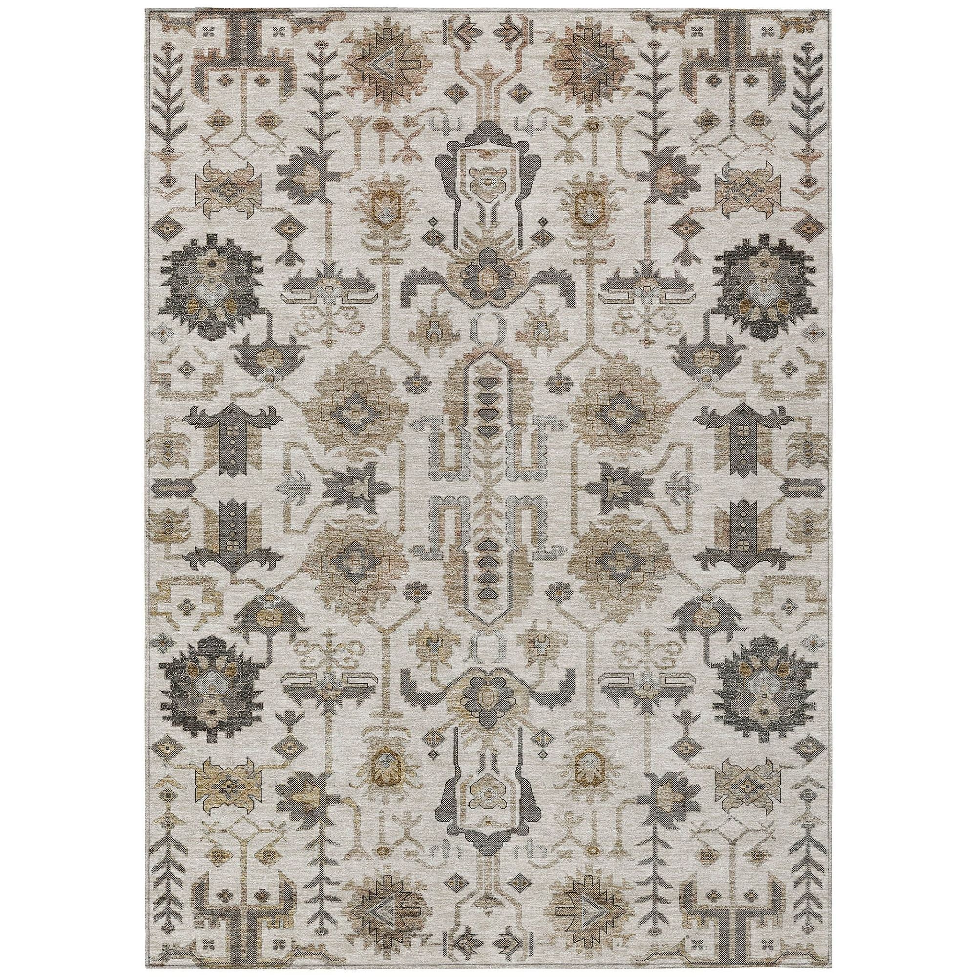 Machine Made ACN697 Ivory  Rugs #color_ivory 