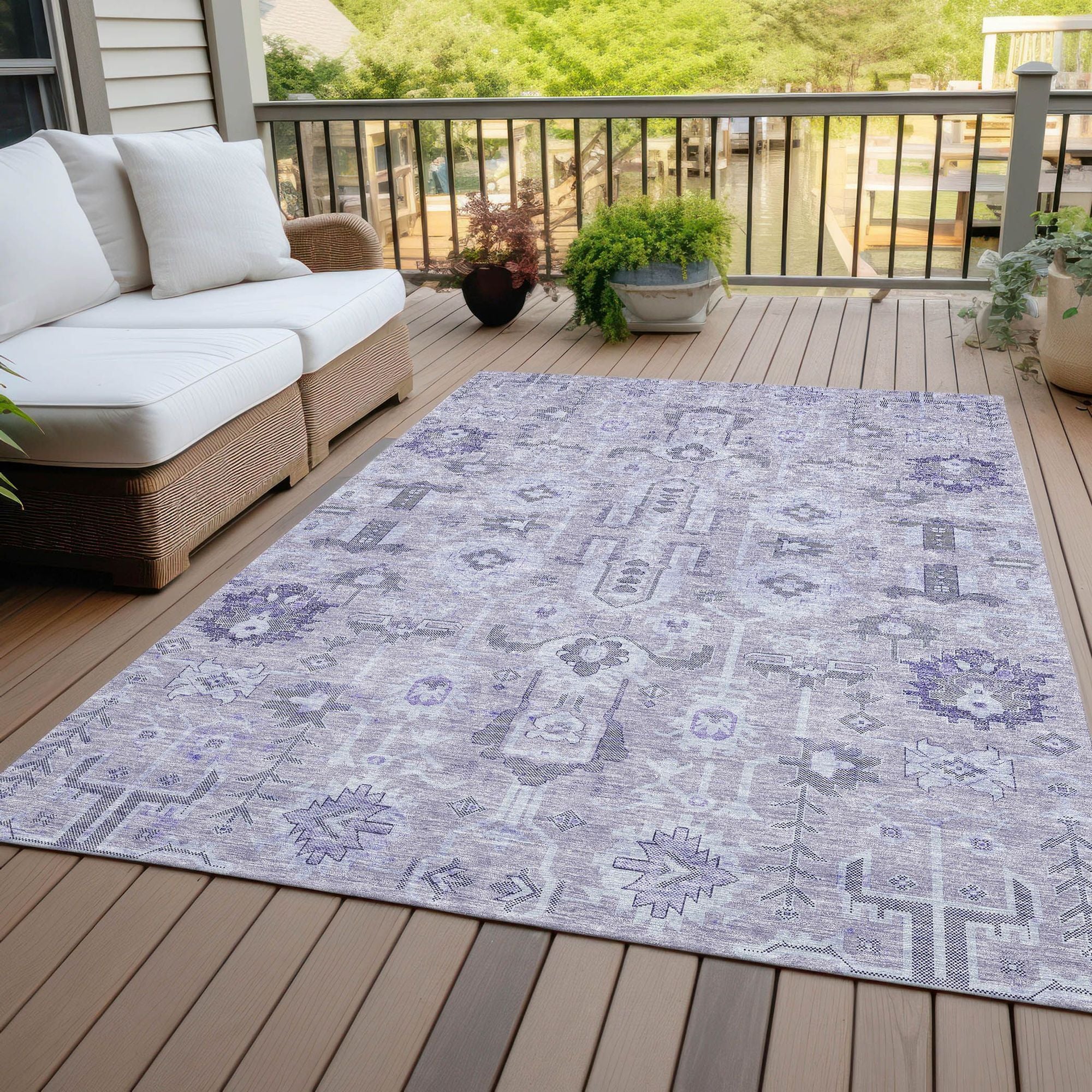 Machine Made ACN697 Lavender Purple Rugs #color_lavender purple