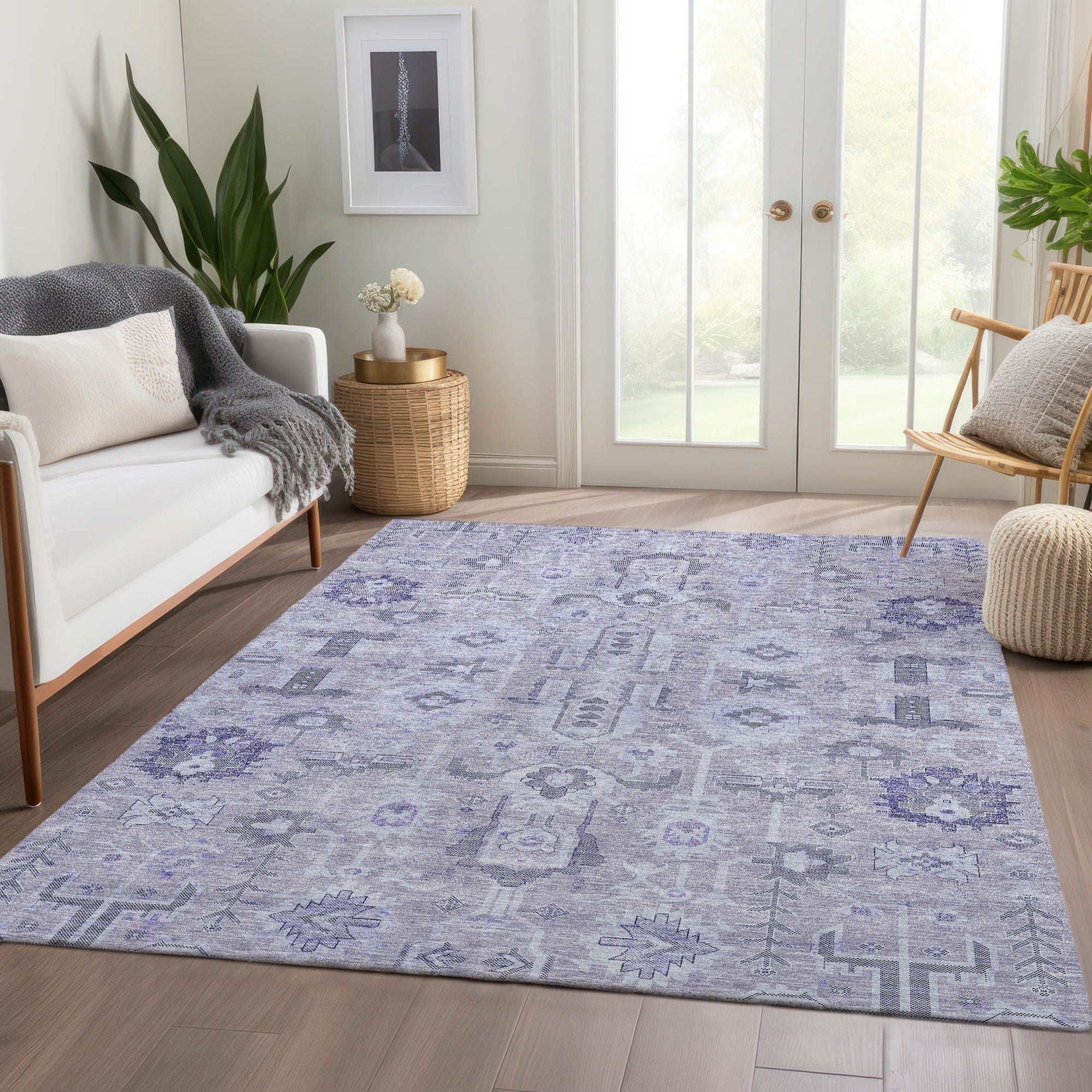 Machine Made ACN697 Lavender Purple Rugs #color_lavender purple