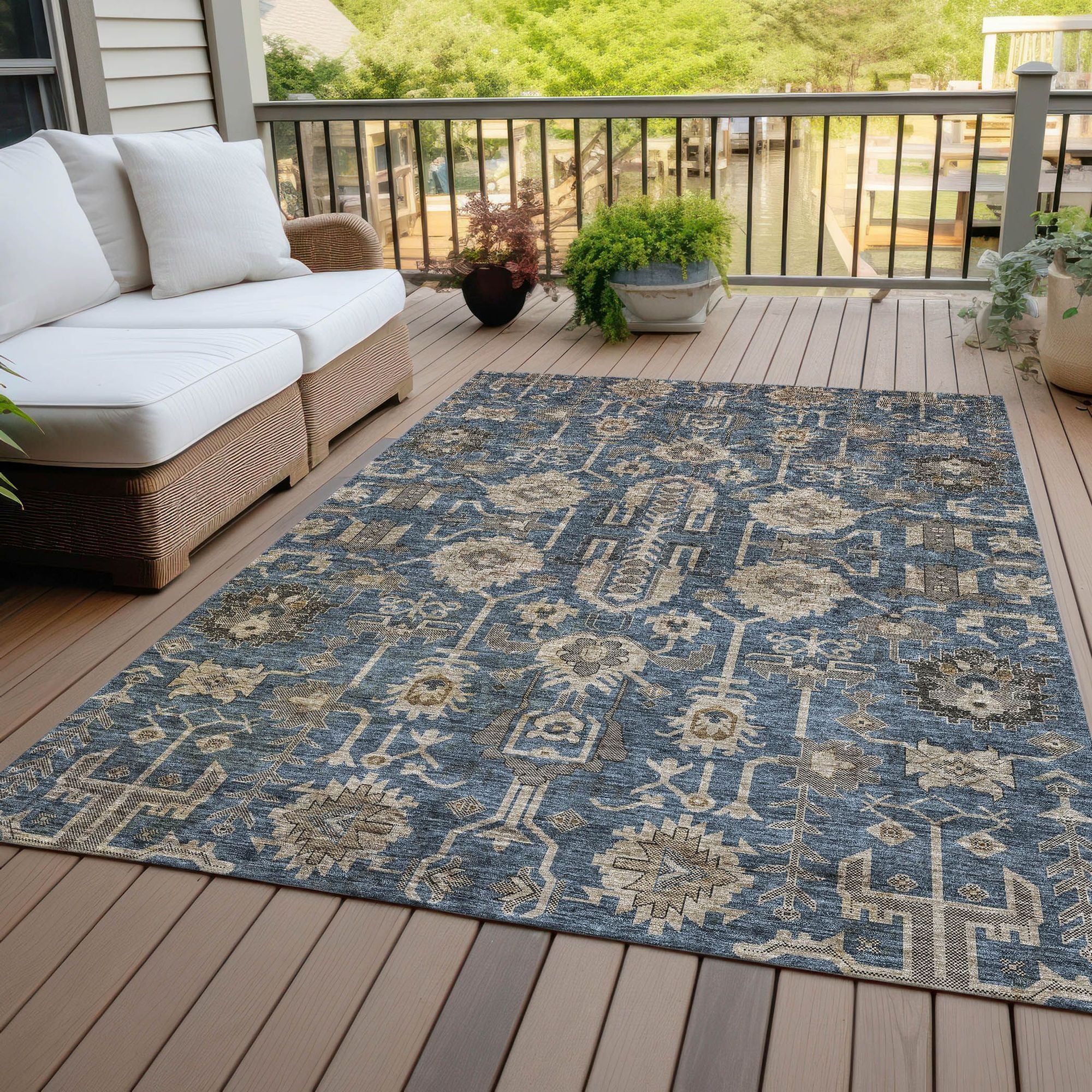 Machine Made ACN697 Navy Blue Rugs #color_navy blue