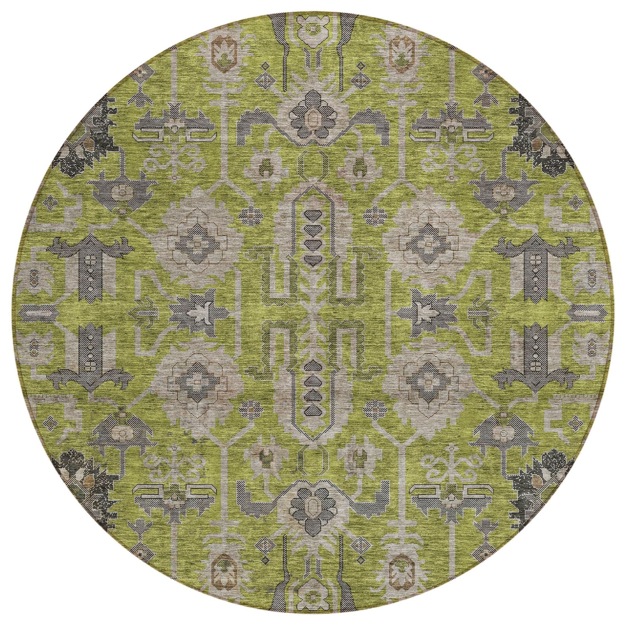 Machine Made ACN697 Olive Green Rugs #color_olive green