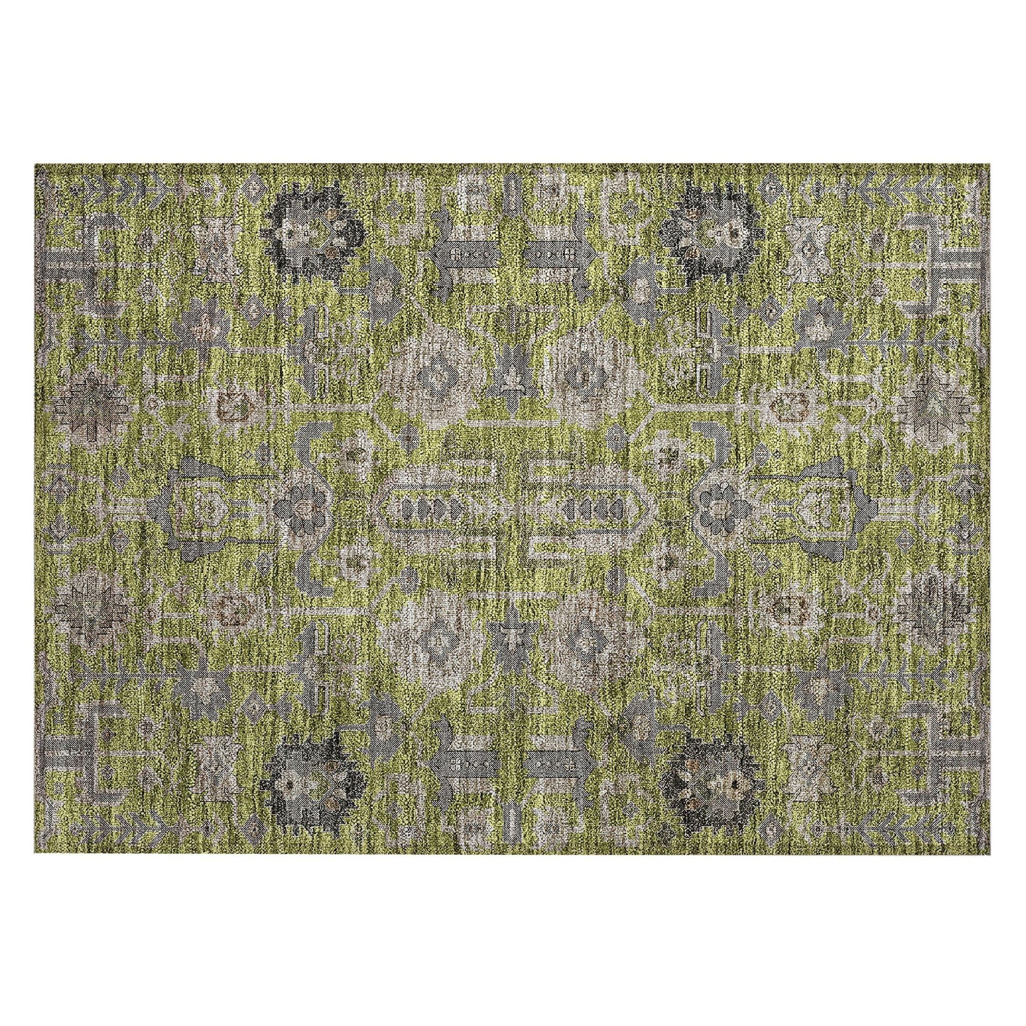 Machine Made ACN697 Olive Green Rugs #color_olive green