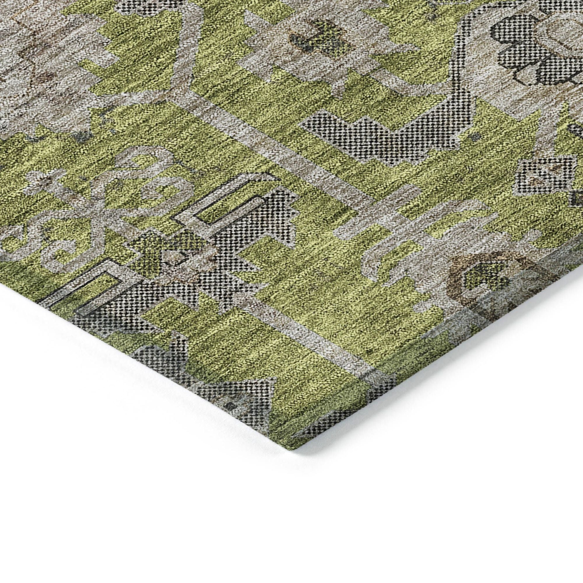 Machine Made ACN697 Olive Green Rugs #color_olive green