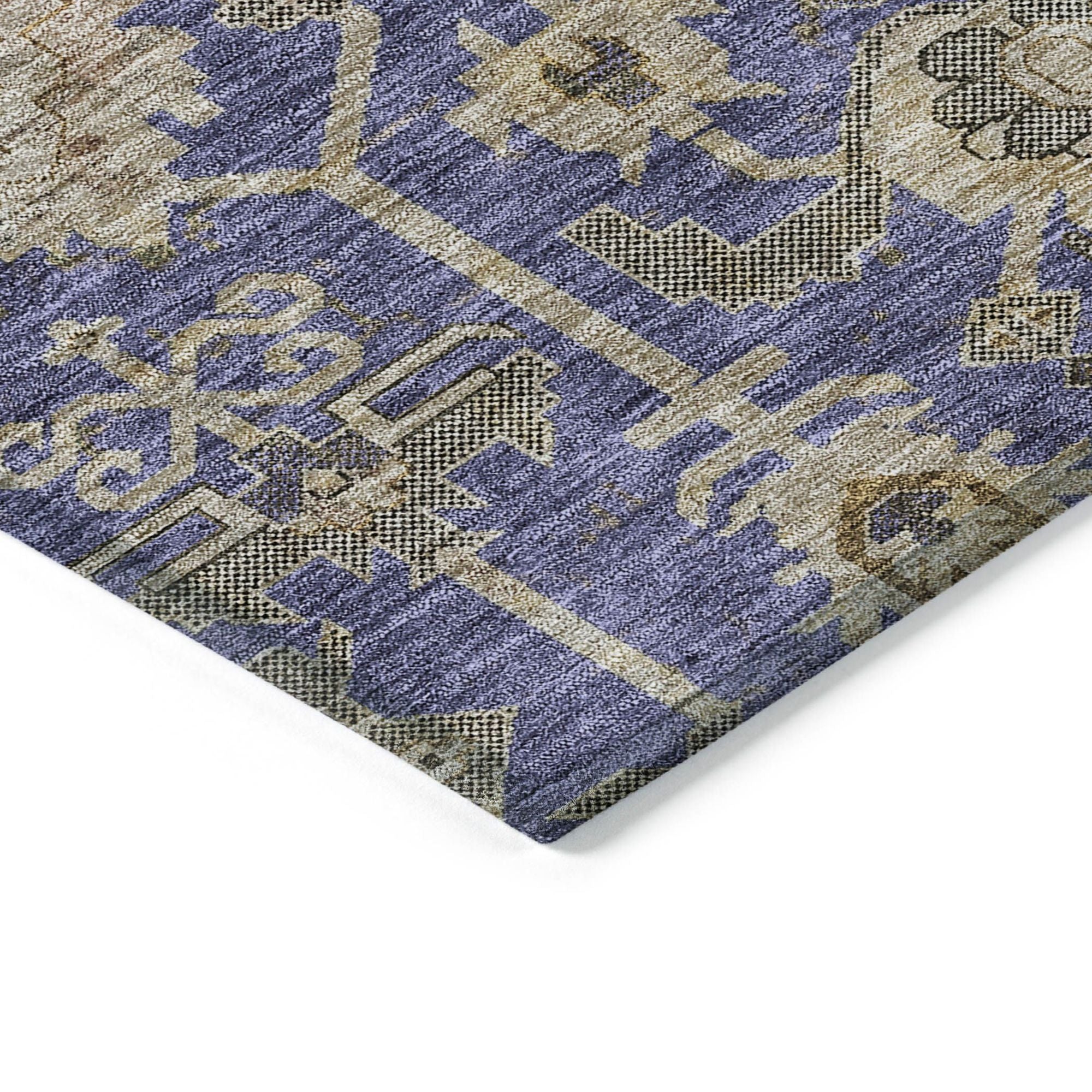 Machine Made ACN697 Purple  Rugs #color_purple 