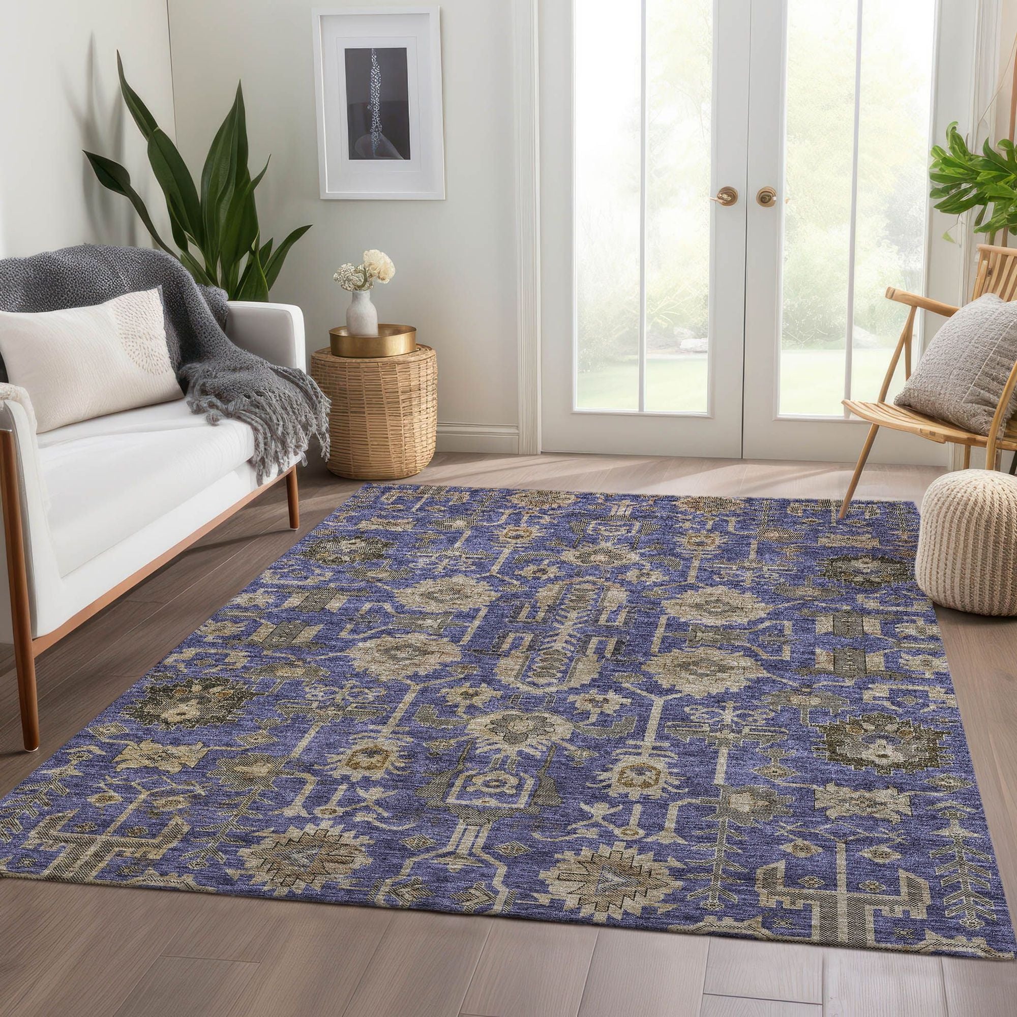 Machine Made ACN697 Purple  Rugs #color_purple 