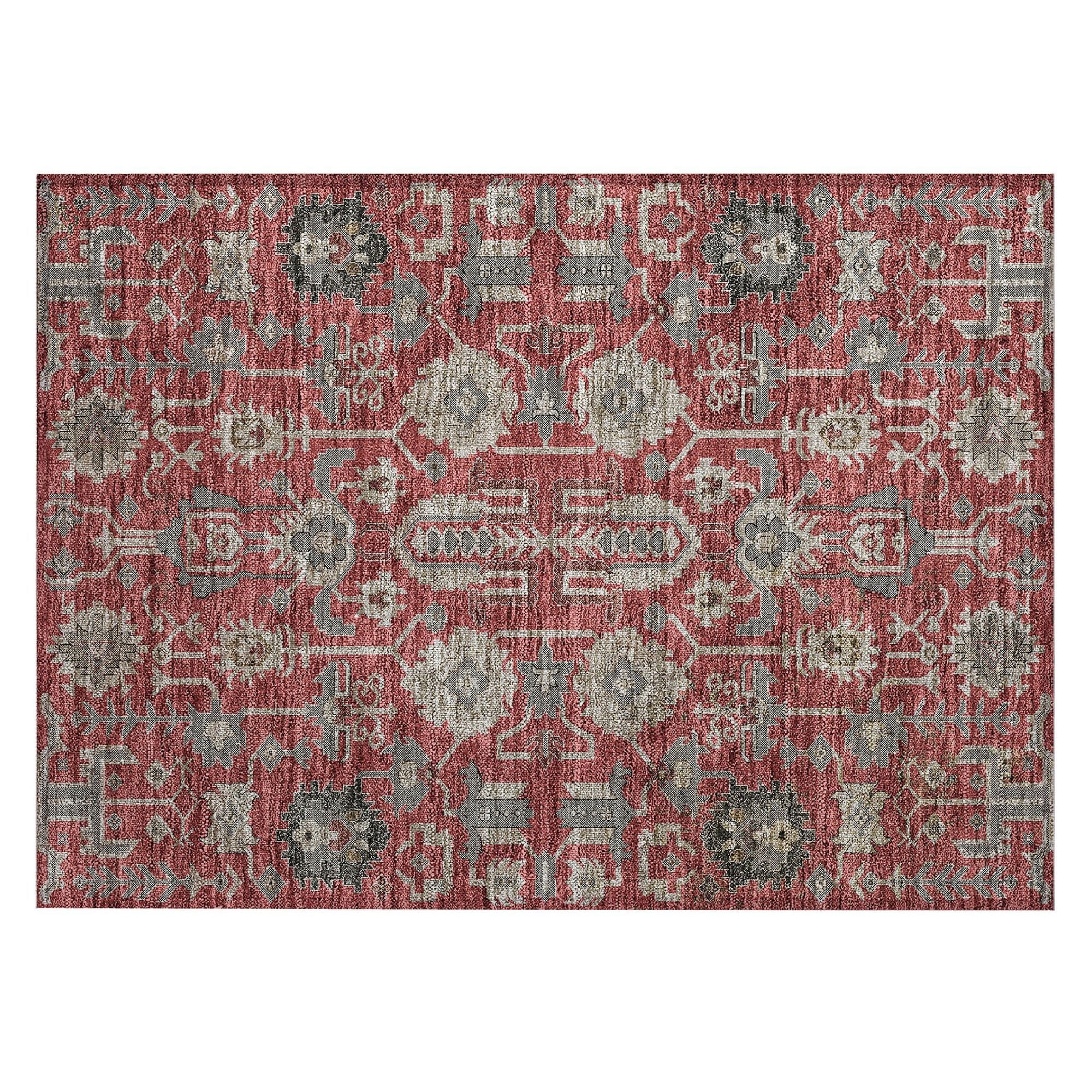 Machine Made ACN697 Red  Rugs #color_red 