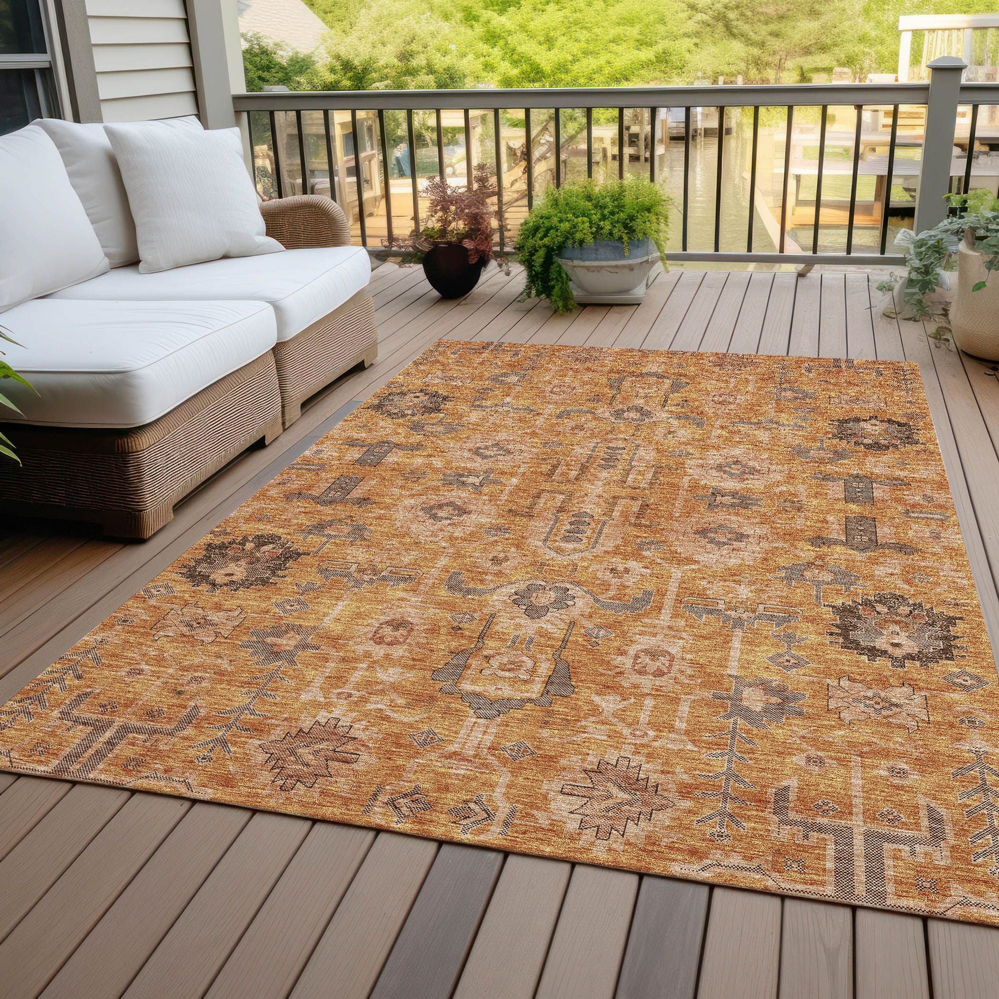 Machine Made ACN697 Terracotta Orange Rugs #color_terracotta orange