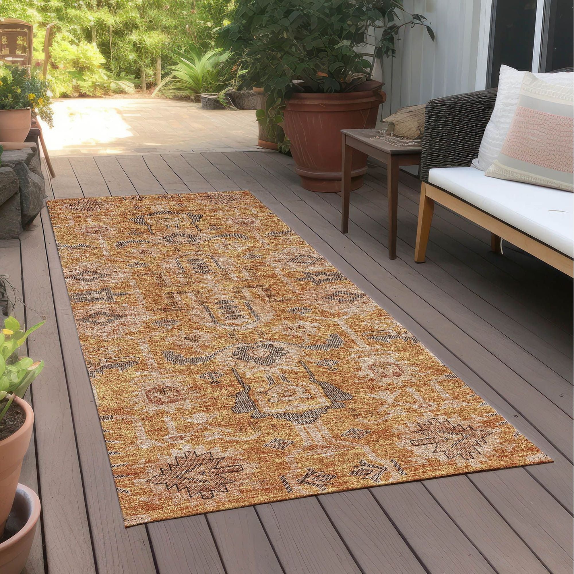 Machine Made ACN697 Terracotta Orange Rugs #color_terracotta orange