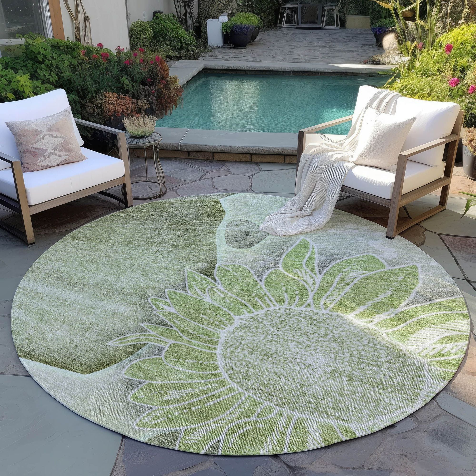 Machine Made ACN700 Aloe Green Rugs #color_aloe green