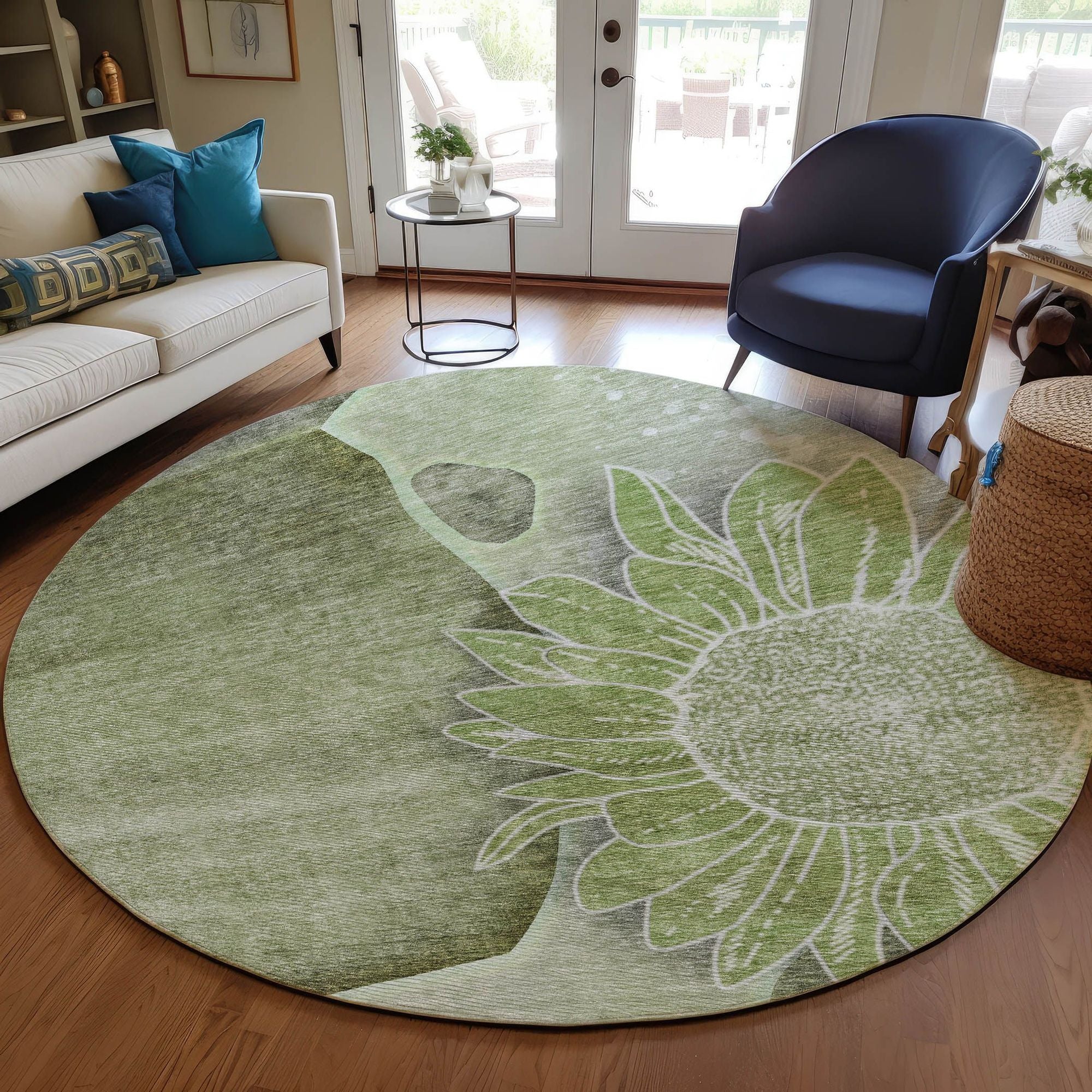 Machine Made ACN700 Aloe Green Rugs #color_aloe green