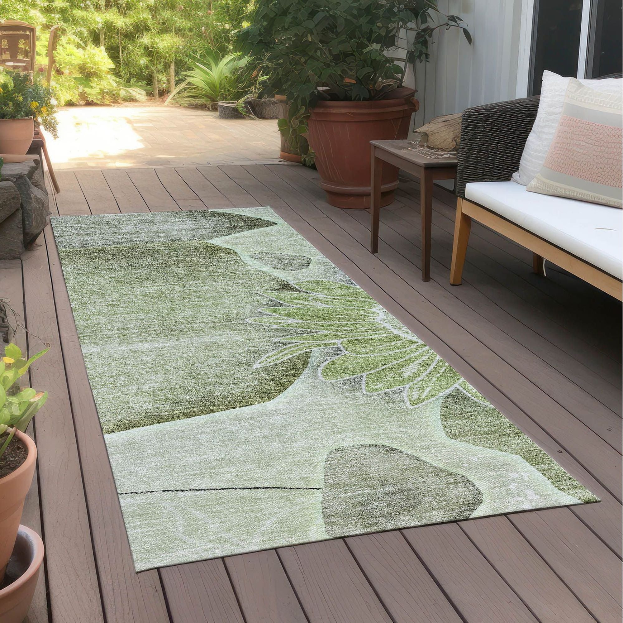 Machine Made ACN700 Aloe Green Rugs #color_aloe green