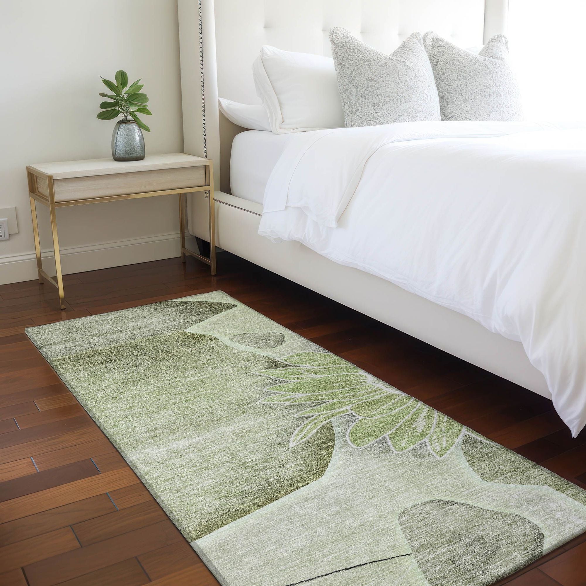 Machine Made ACN700 Aloe Green Rugs #color_aloe green