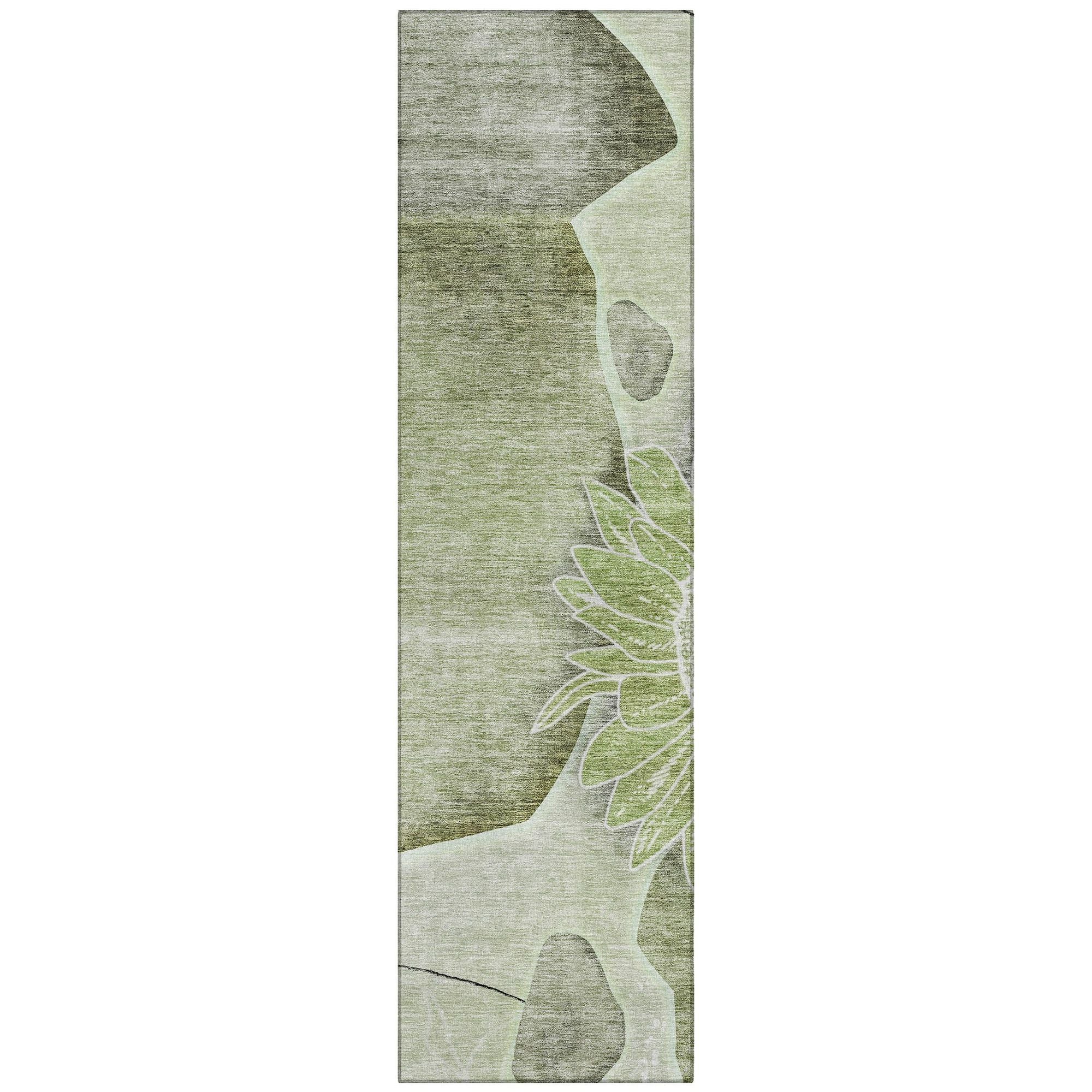 Machine Made ACN700 Aloe Green Rugs #color_aloe green