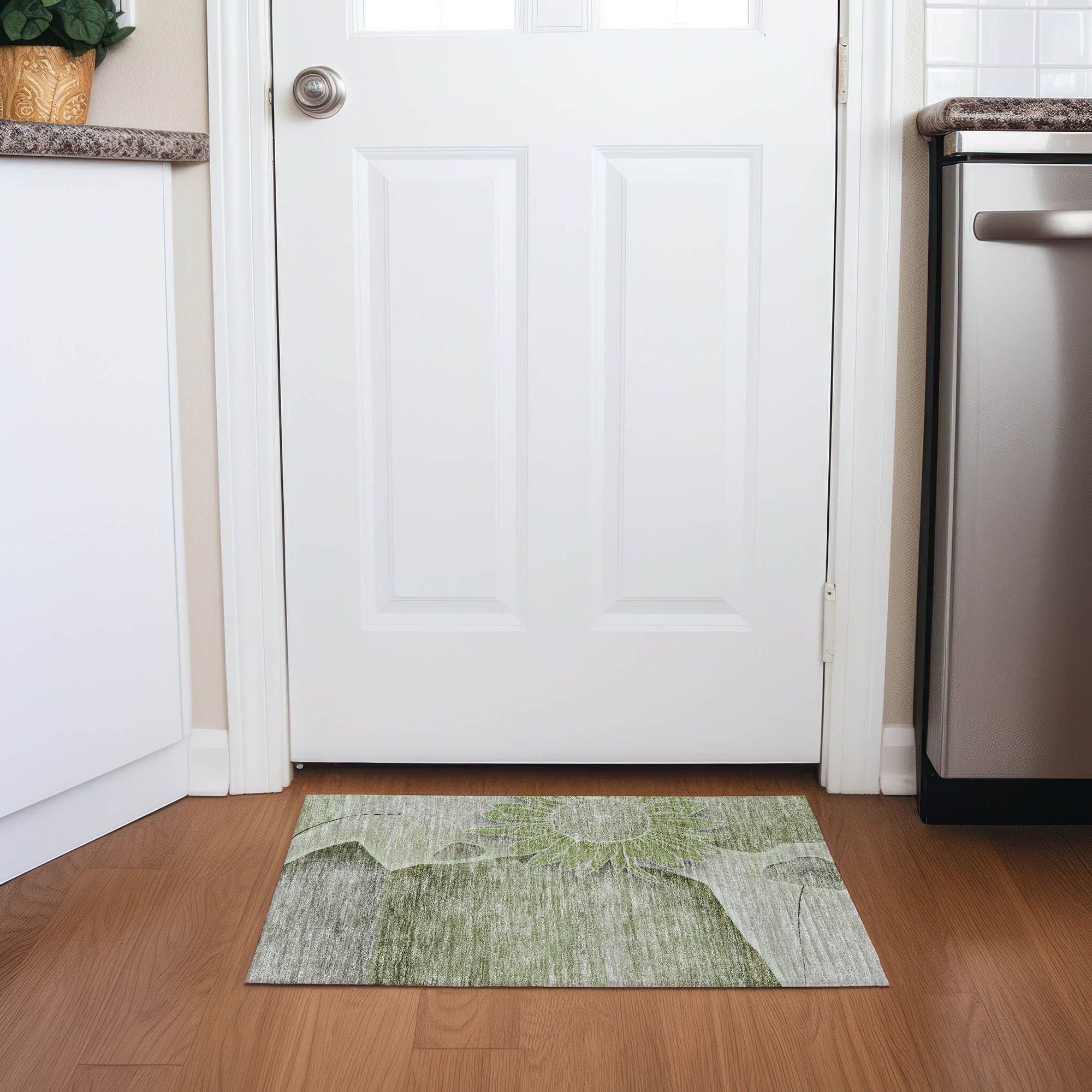 Machine Made ACN700 Aloe Green Rugs #color_aloe green