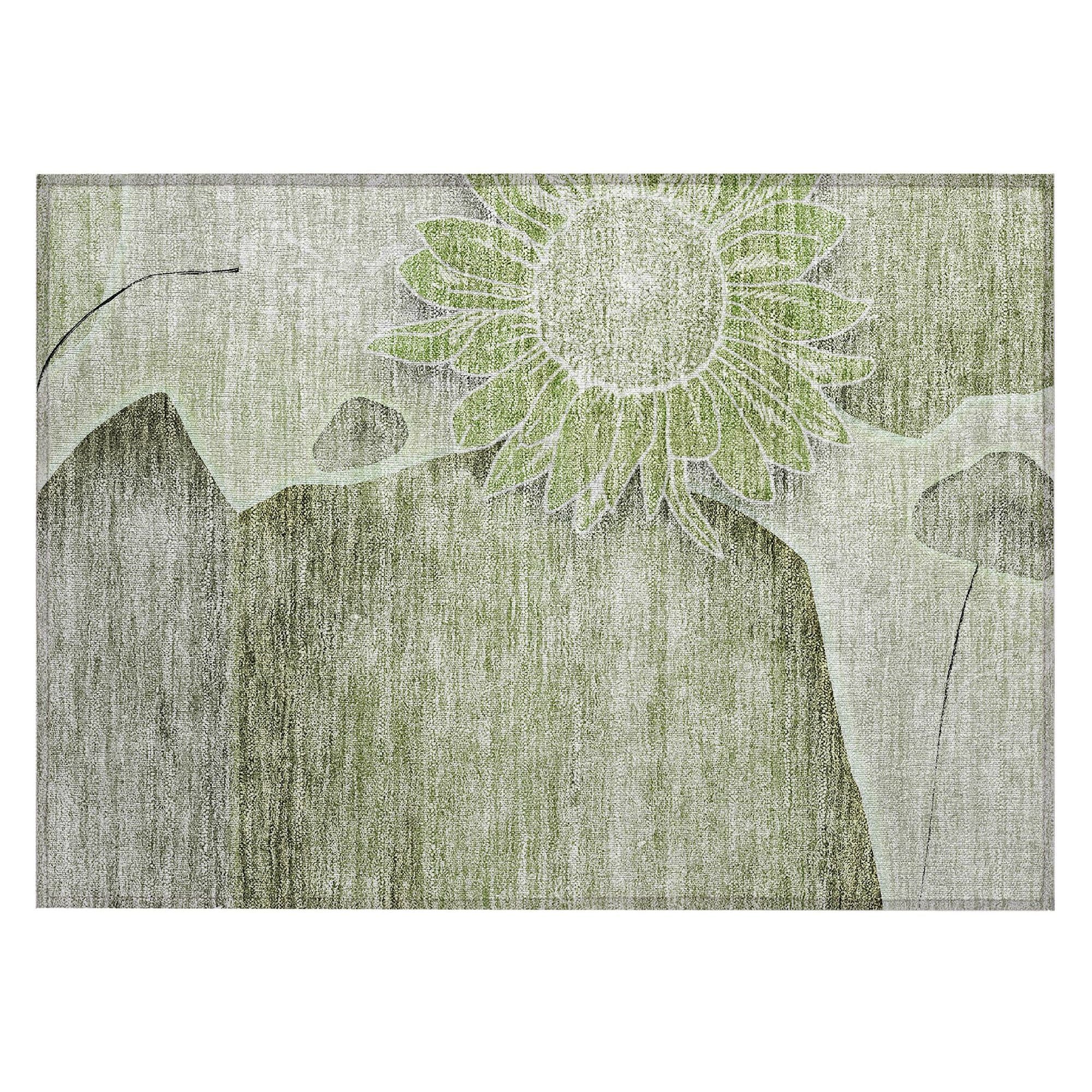 Machine Made ACN700 Aloe Green Rugs #color_aloe green