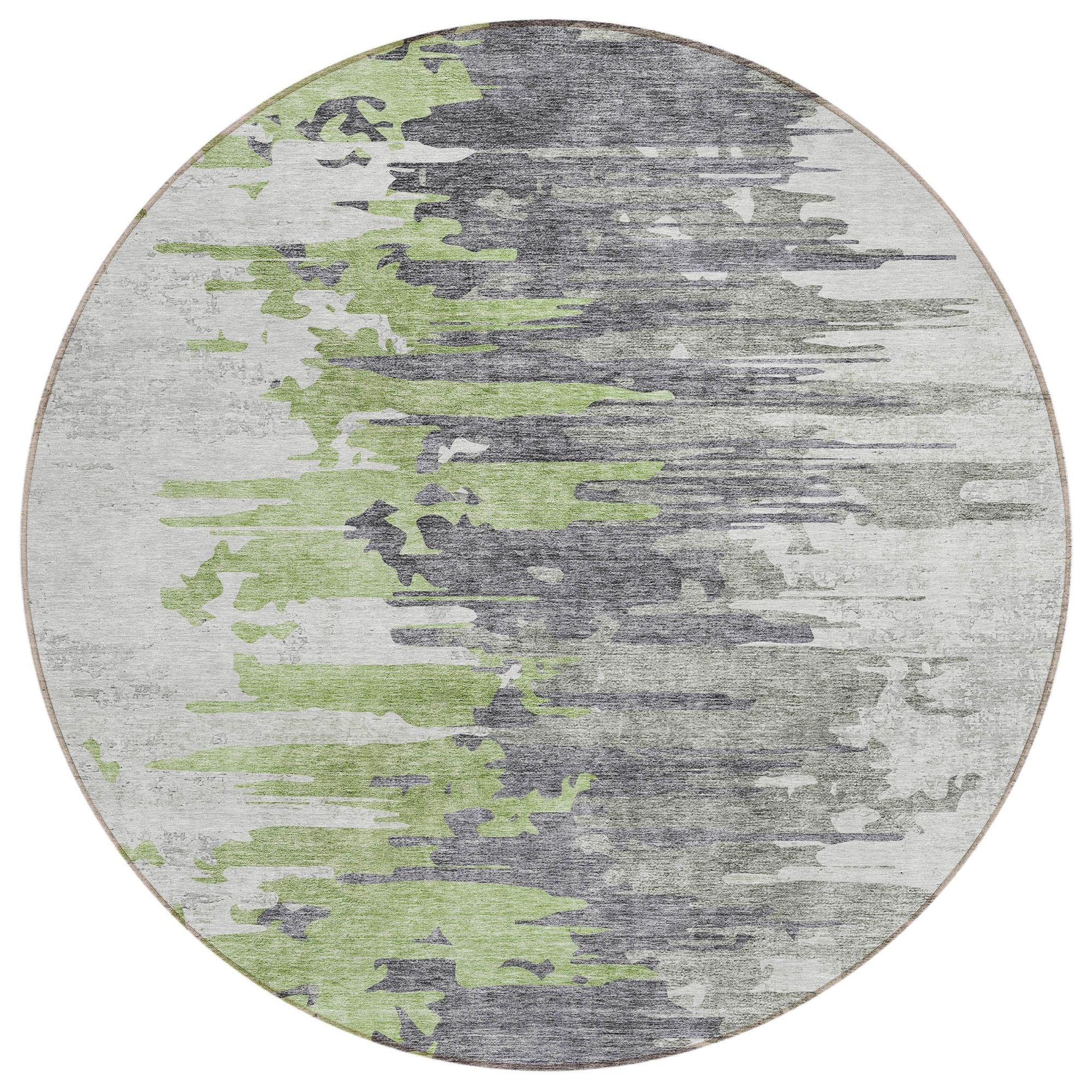 Machine Made ACN704 Green  Rugs #color_green 