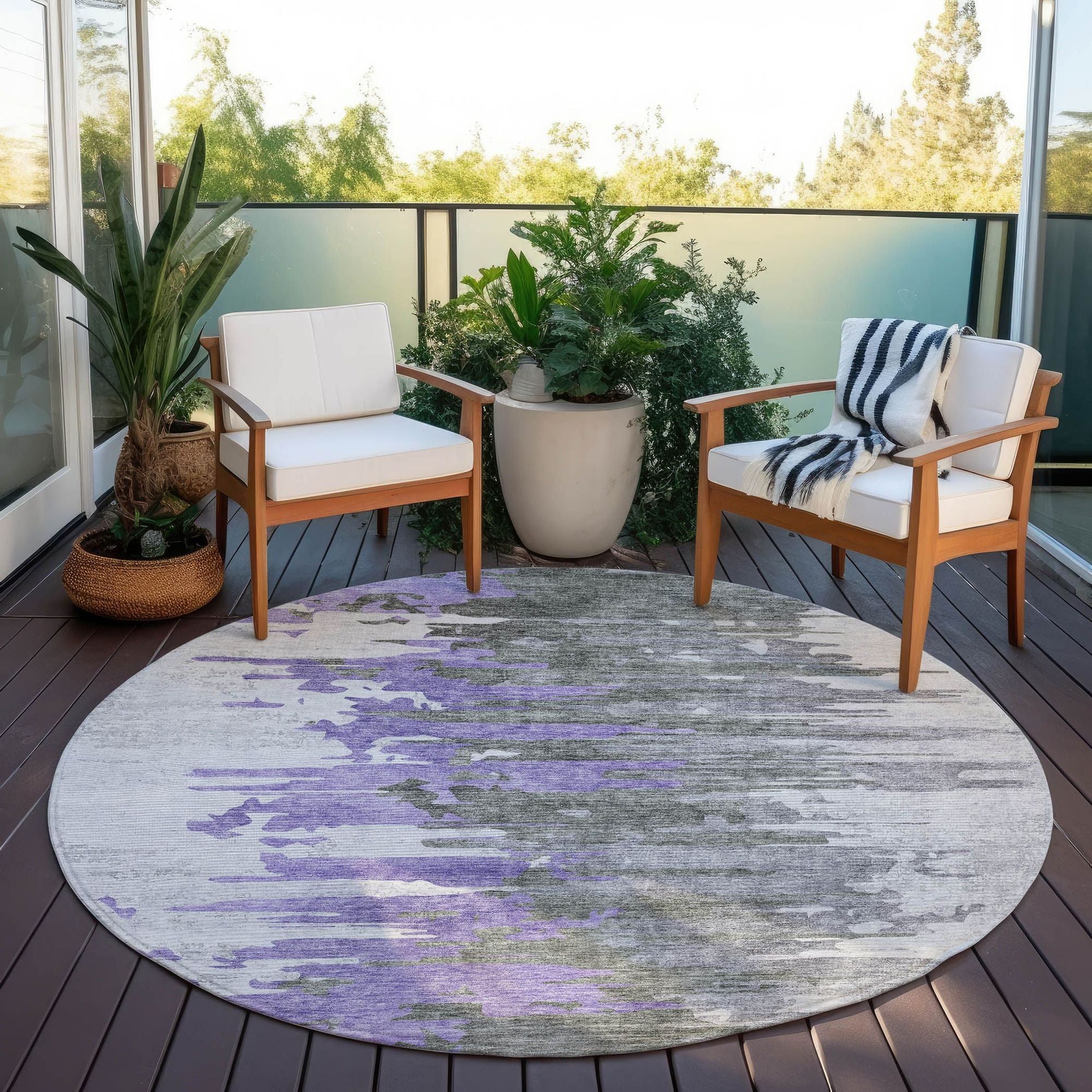 Machine Made ACN704 Purple  Rugs #color_purple 