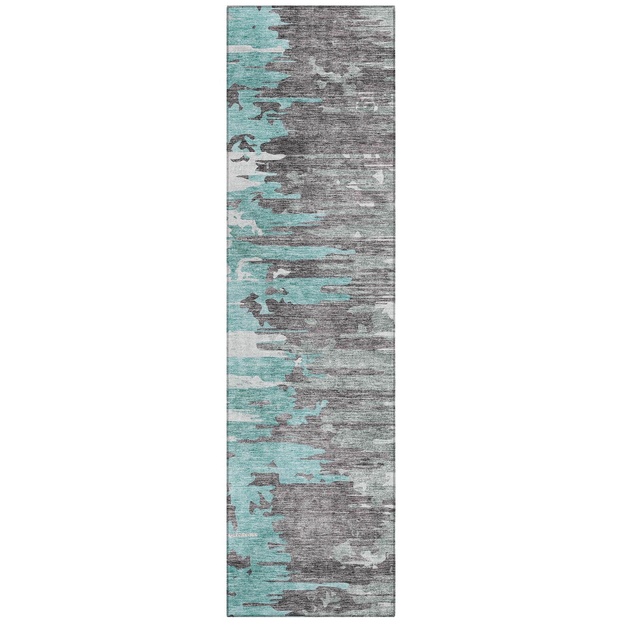 Machine Made ACN704 Teal  Rugs #color_teal 