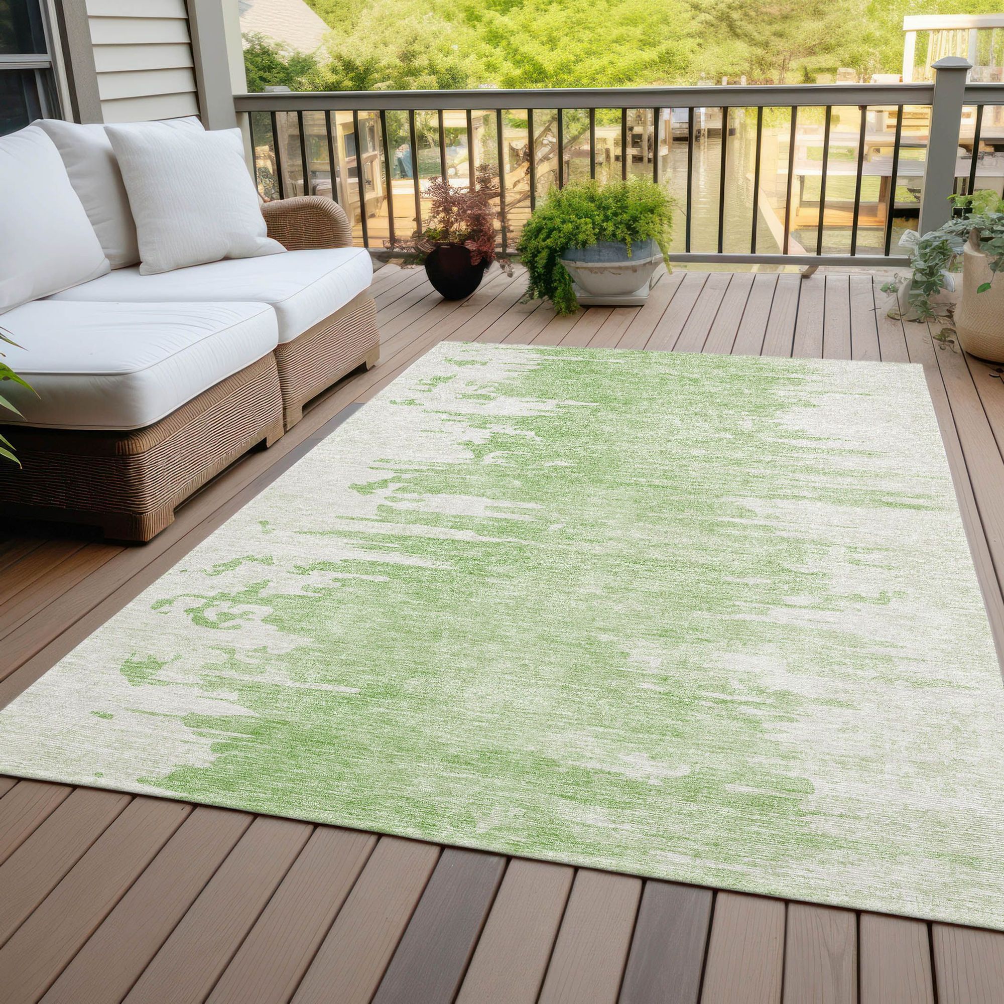 Machine Made ACN705 Aloe Green Rugs #color_aloe green