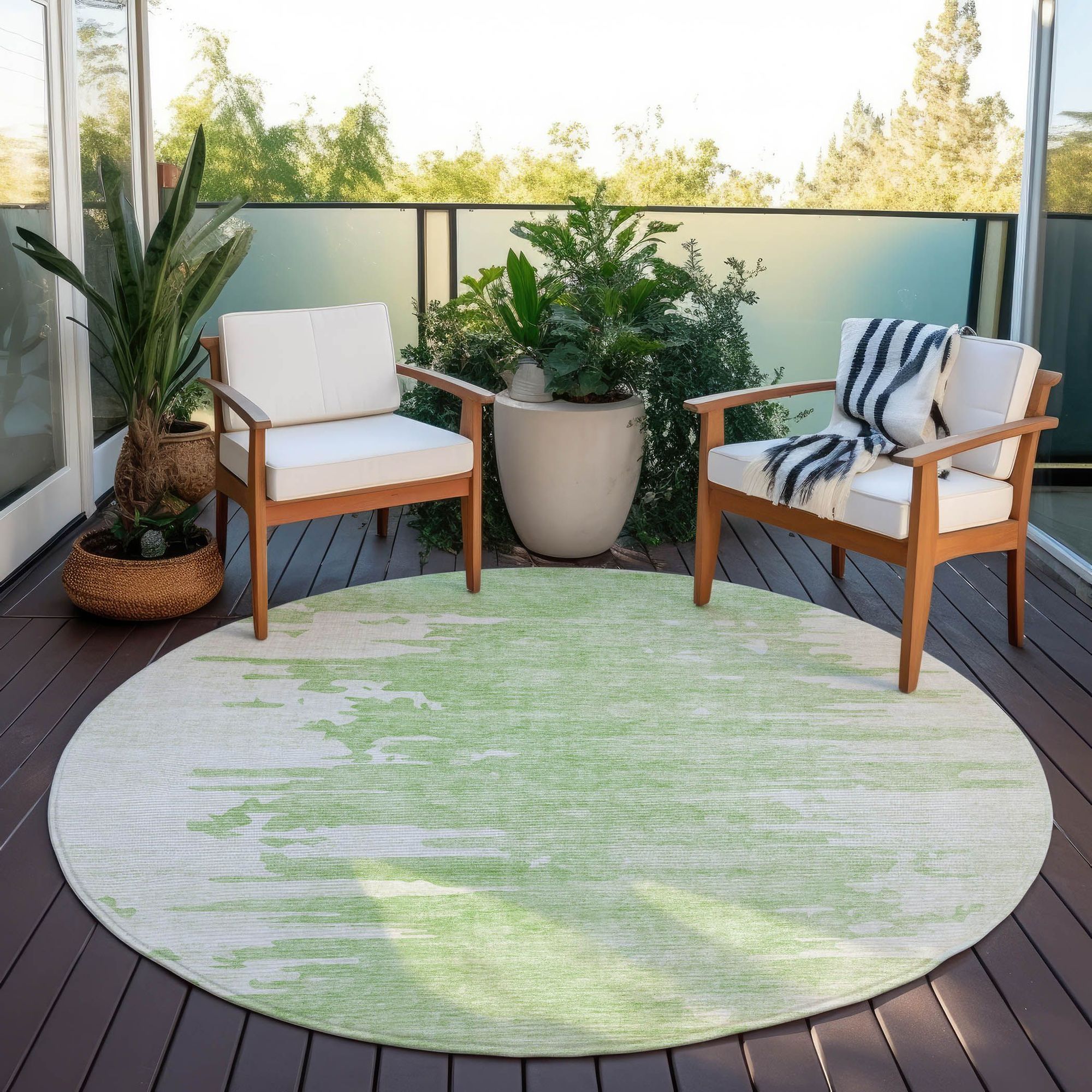 Machine Made ACN705 Aloe Green Rugs #color_aloe green