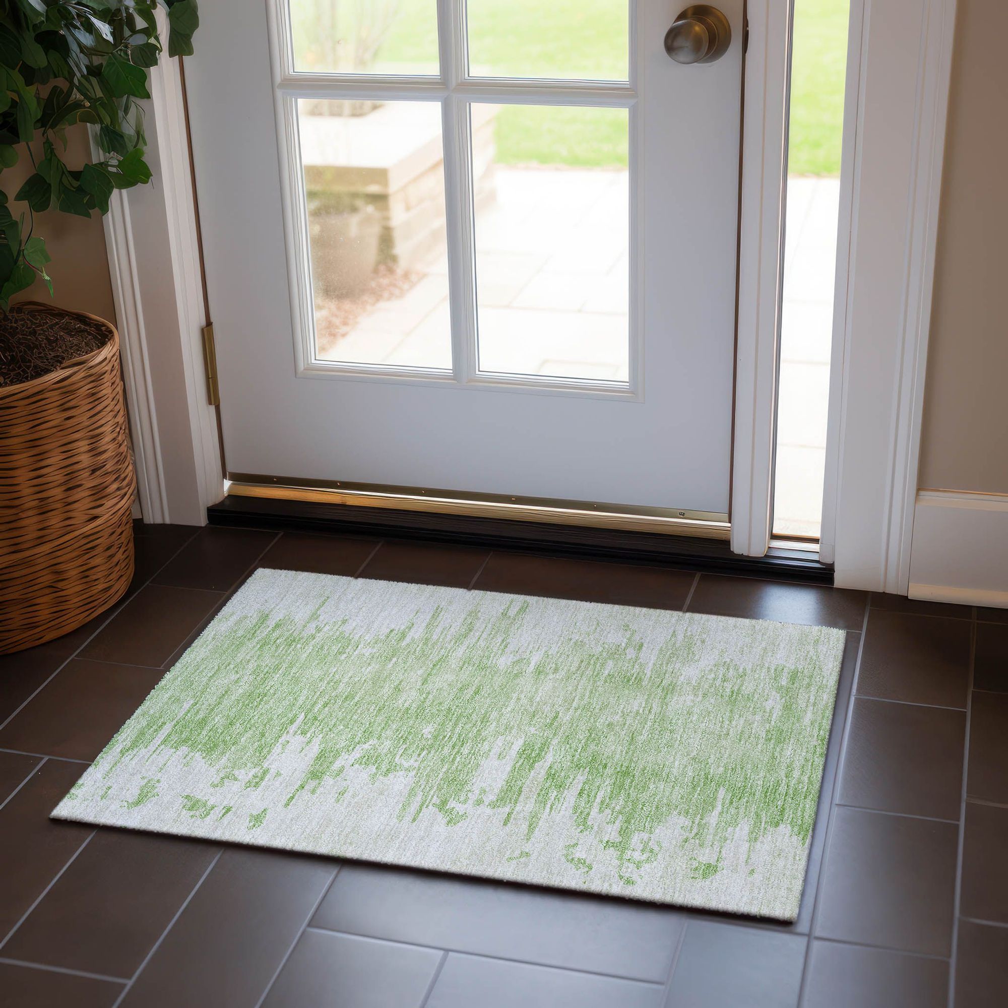 Machine Made ACN705 Aloe Green Rugs #color_aloe green