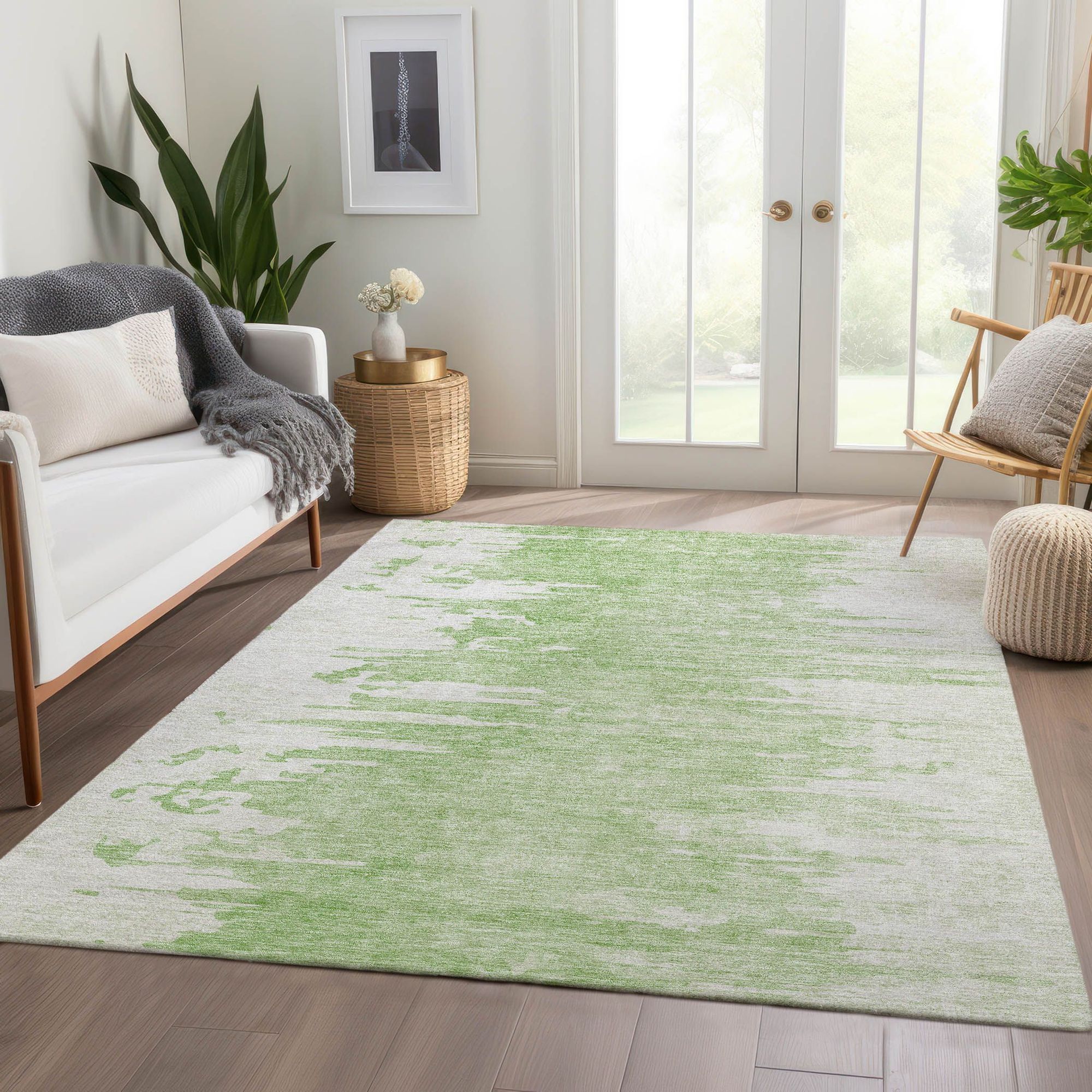 Machine Made ACN705 Aloe Green Rugs #color_aloe green