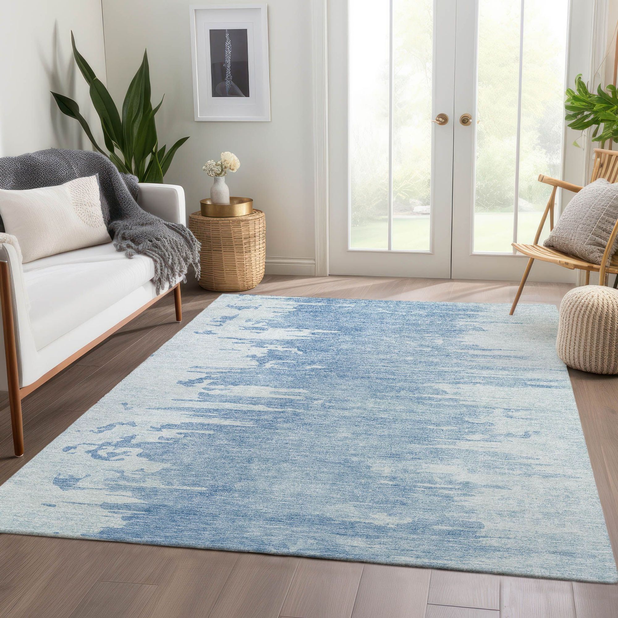 Machine Made ACN705 Sky Blue Rugs #color_sky blue