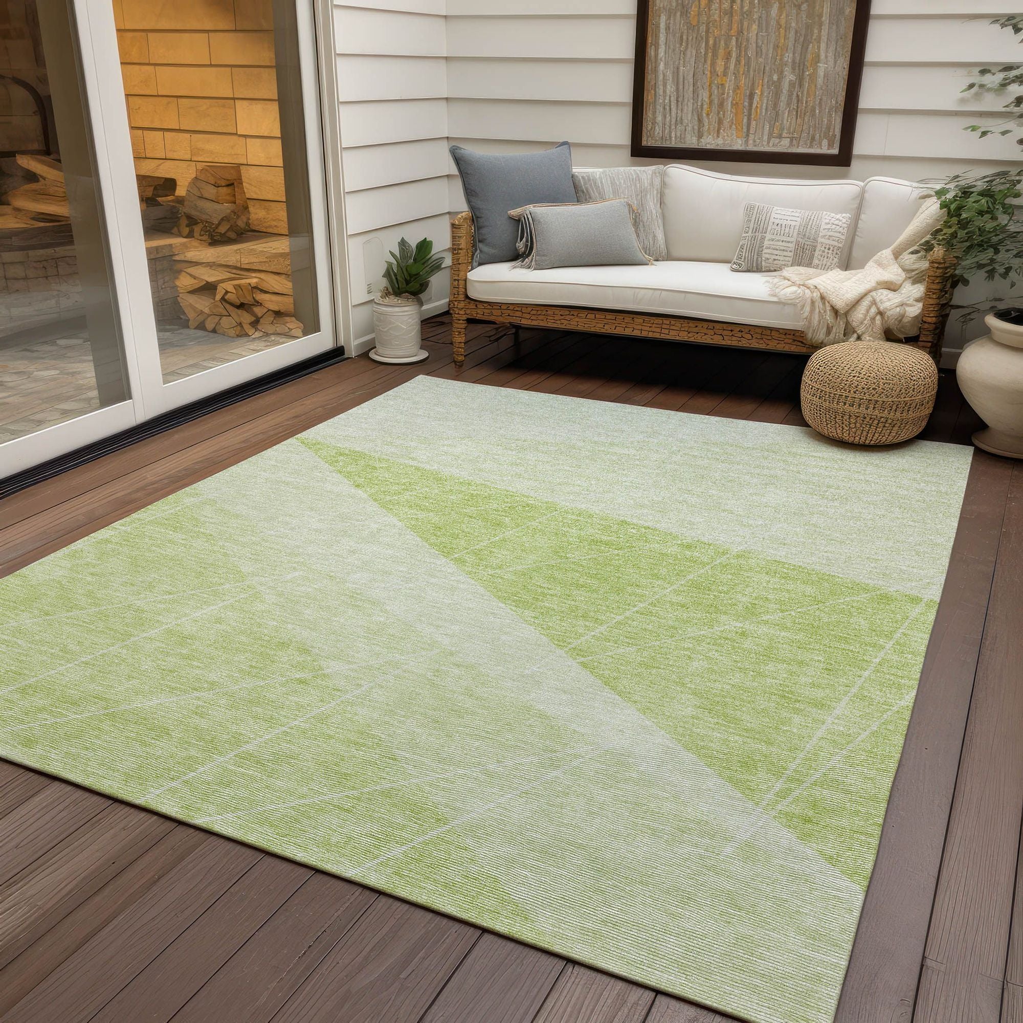 Machine Made ACN706 Aloe Green Rugs #color_aloe green