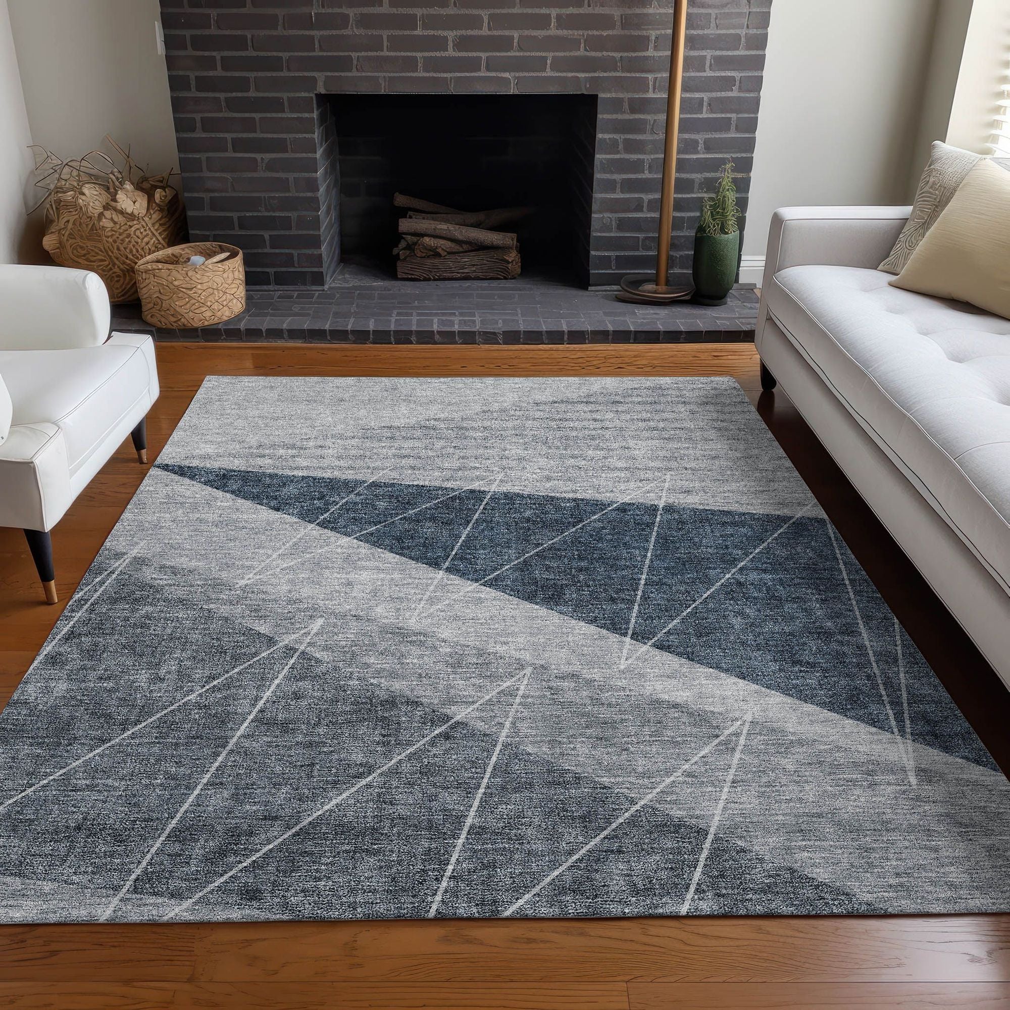 Machine Made ACN706 Charcoal Gray Rugs #color_charcoal gray