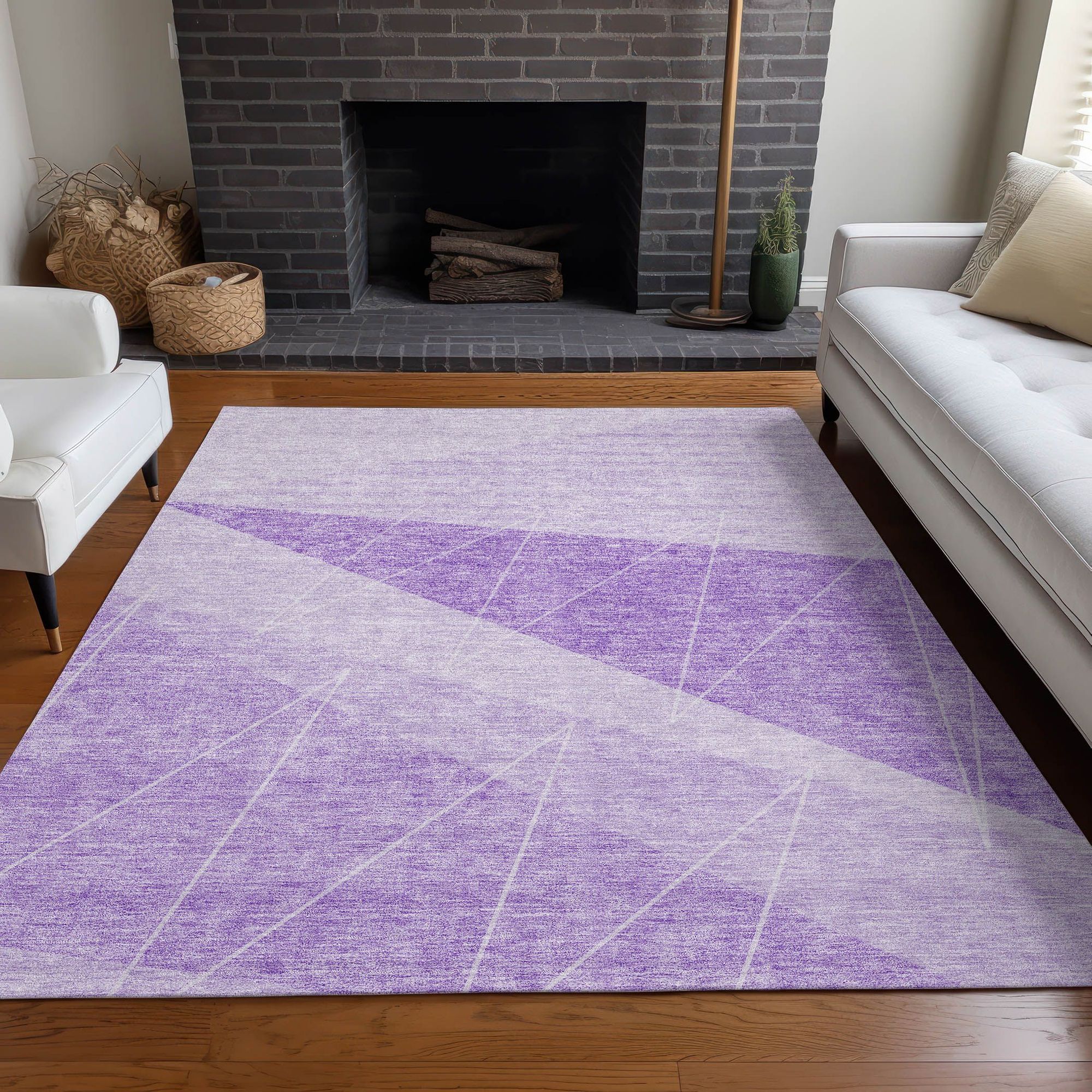 Machine Made ACN706 Lavender Purple Rugs #color_lavender purple