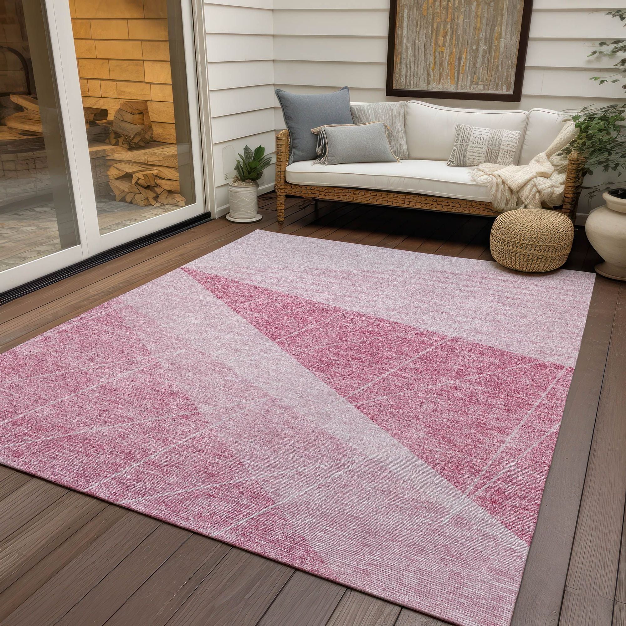 Machine Made ACN706 Pink  Rugs #color_pink 