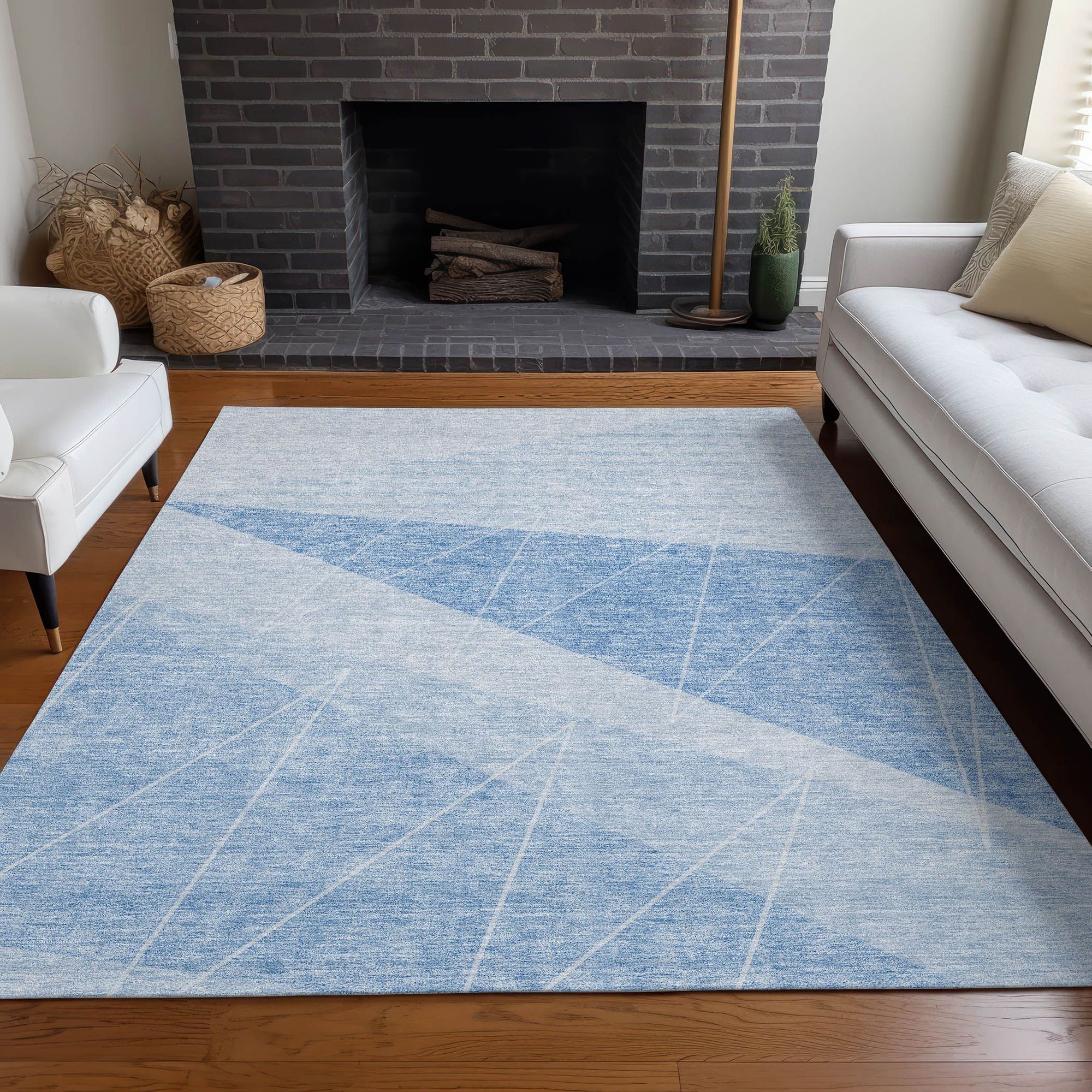 Machine Made ACN706 Sky Blue Rugs #color_sky blue