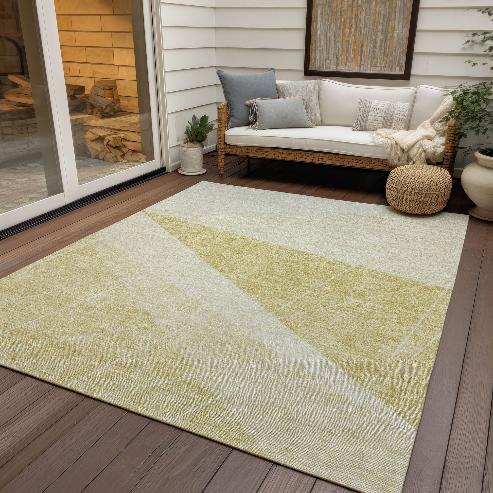 Machine Made ACN706 Wheat Gold Rugs #color_wheat gold