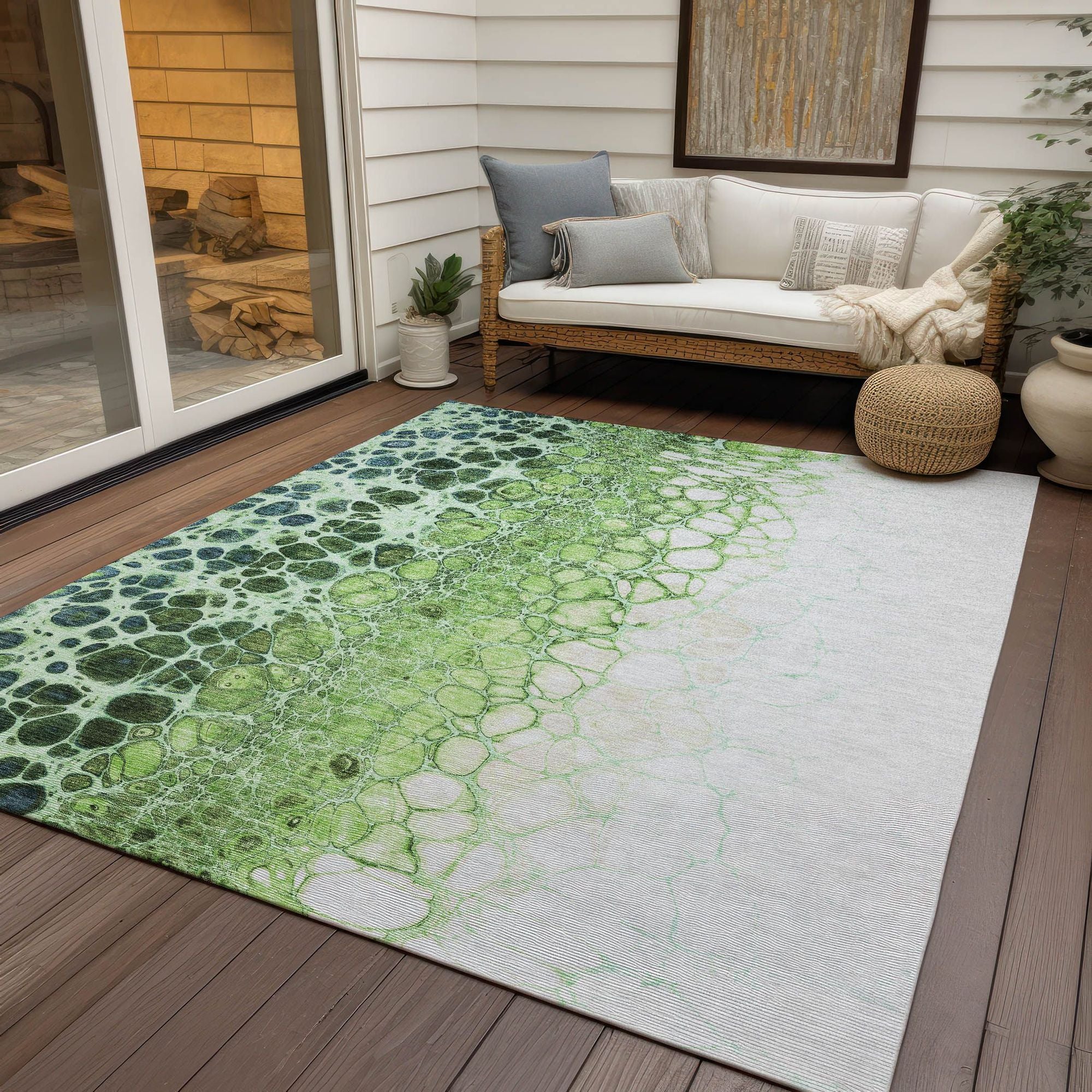 Machine Made ACN707 Aloe Green Rugs #color_aloe green