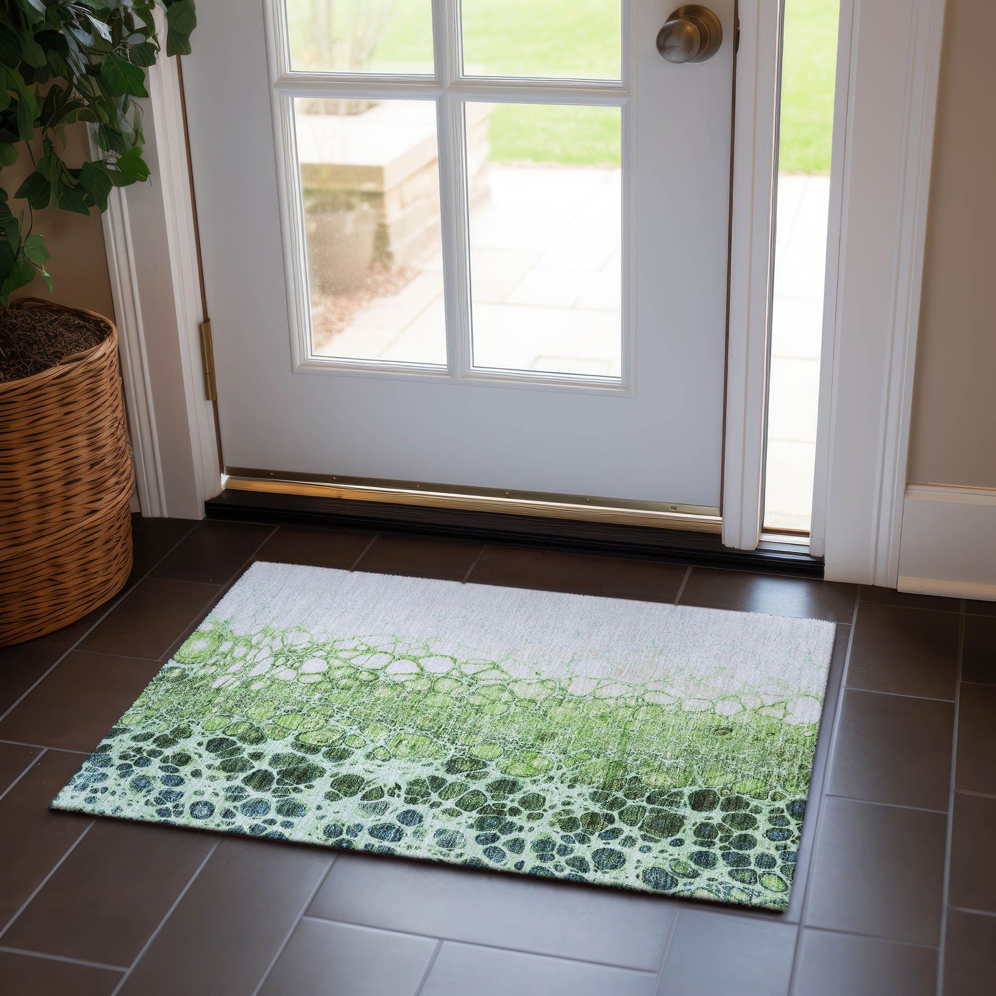 Machine Made ACN707 Aloe Green Rugs #color_aloe green