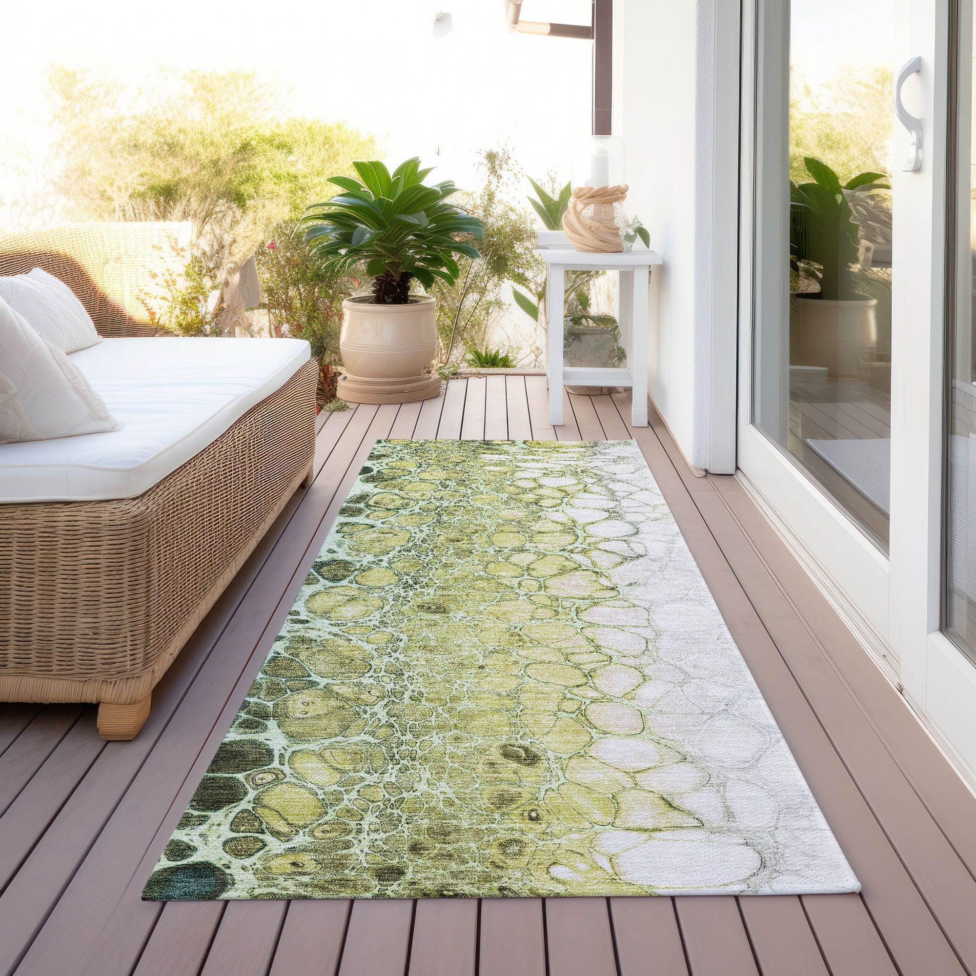 Machine Made ACN707 Olive Green Rugs #color_olive green